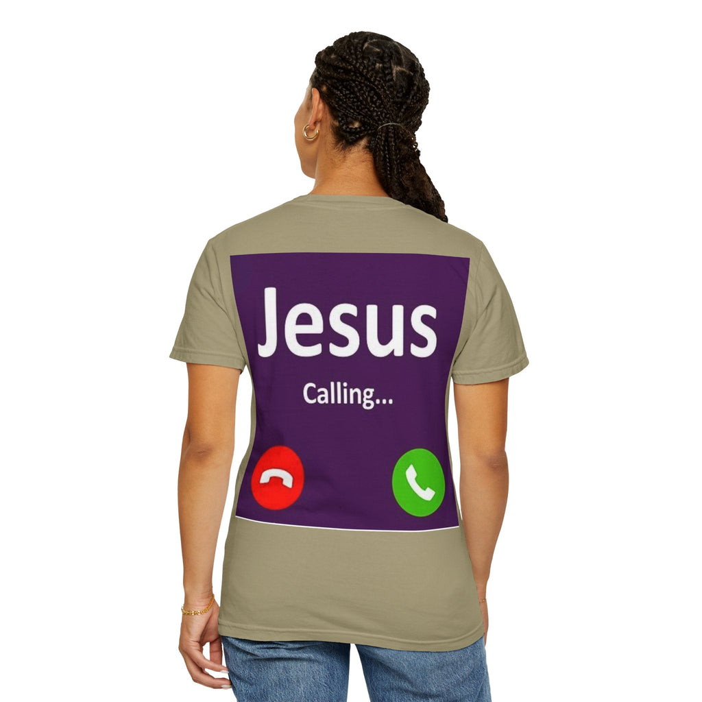 Jesus Calling T-shirt, – Funny Cell Phone Screen Christian T-shirt, for Divine Connection & Faith Humor Printify