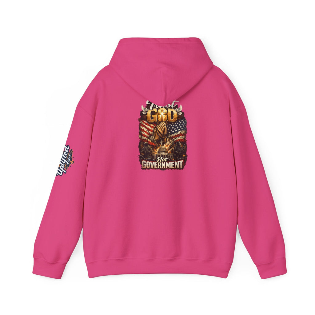 Trust God Not Government Hoodie — Vintage Patriotic Christian Hoodie Printify