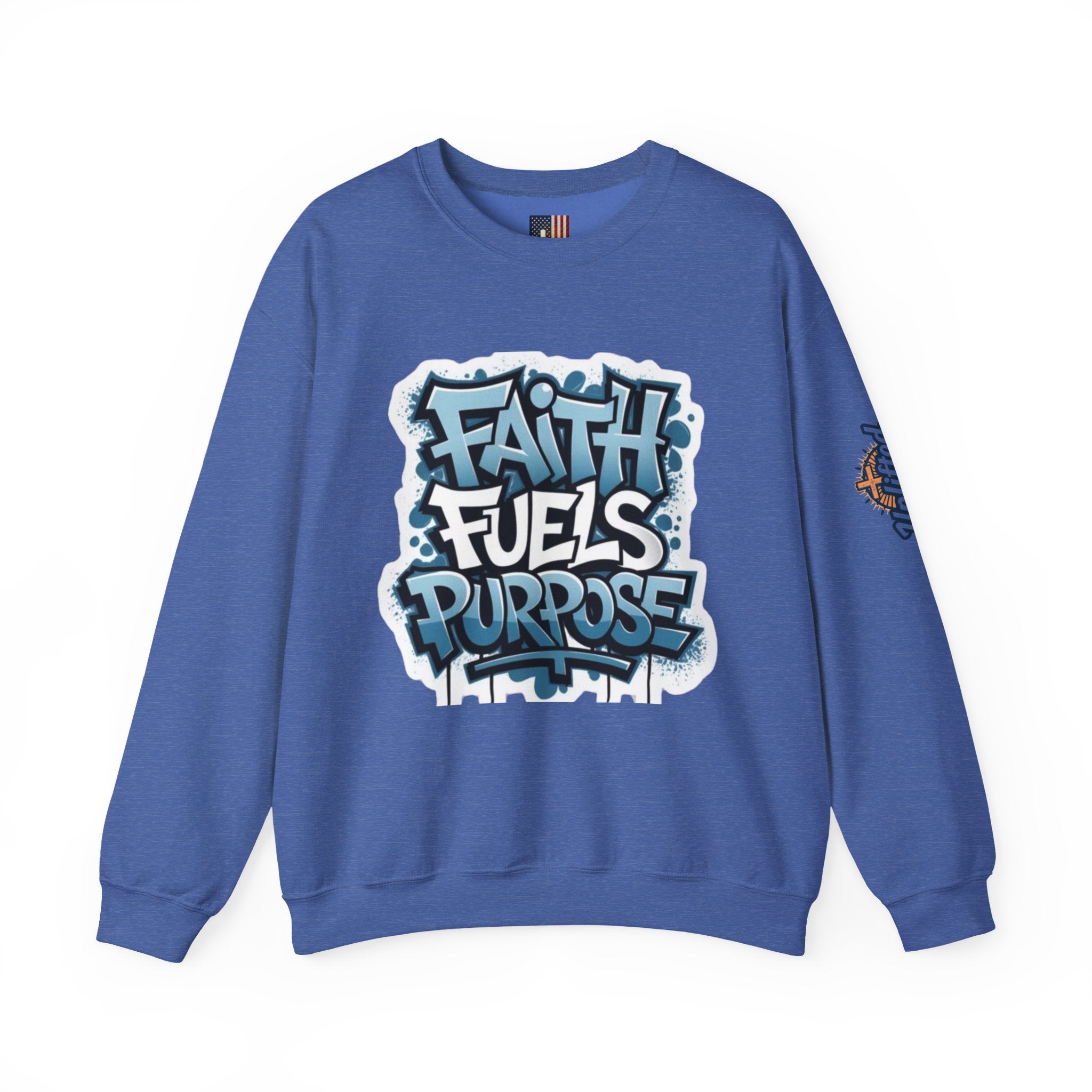Faith Fuels Purpose Sweatshirt – Inspirational Christian Sweatshirt for Divine Drive & Unstoppable Belief Printify