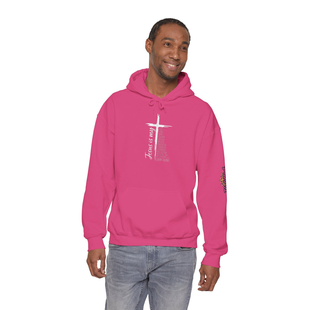 Jesus Is My Everything Hoodie – Cross List God King Lord Savior Christian Sweatshirt for Total Surrender Faith Printify