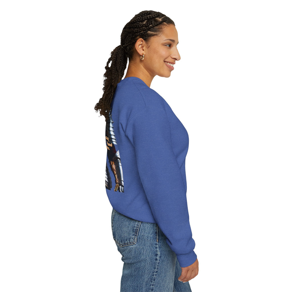 Religious Graphic Armor Of God Design - Unisex Heavy Blend™ Crewneck Sweatshirt Printify