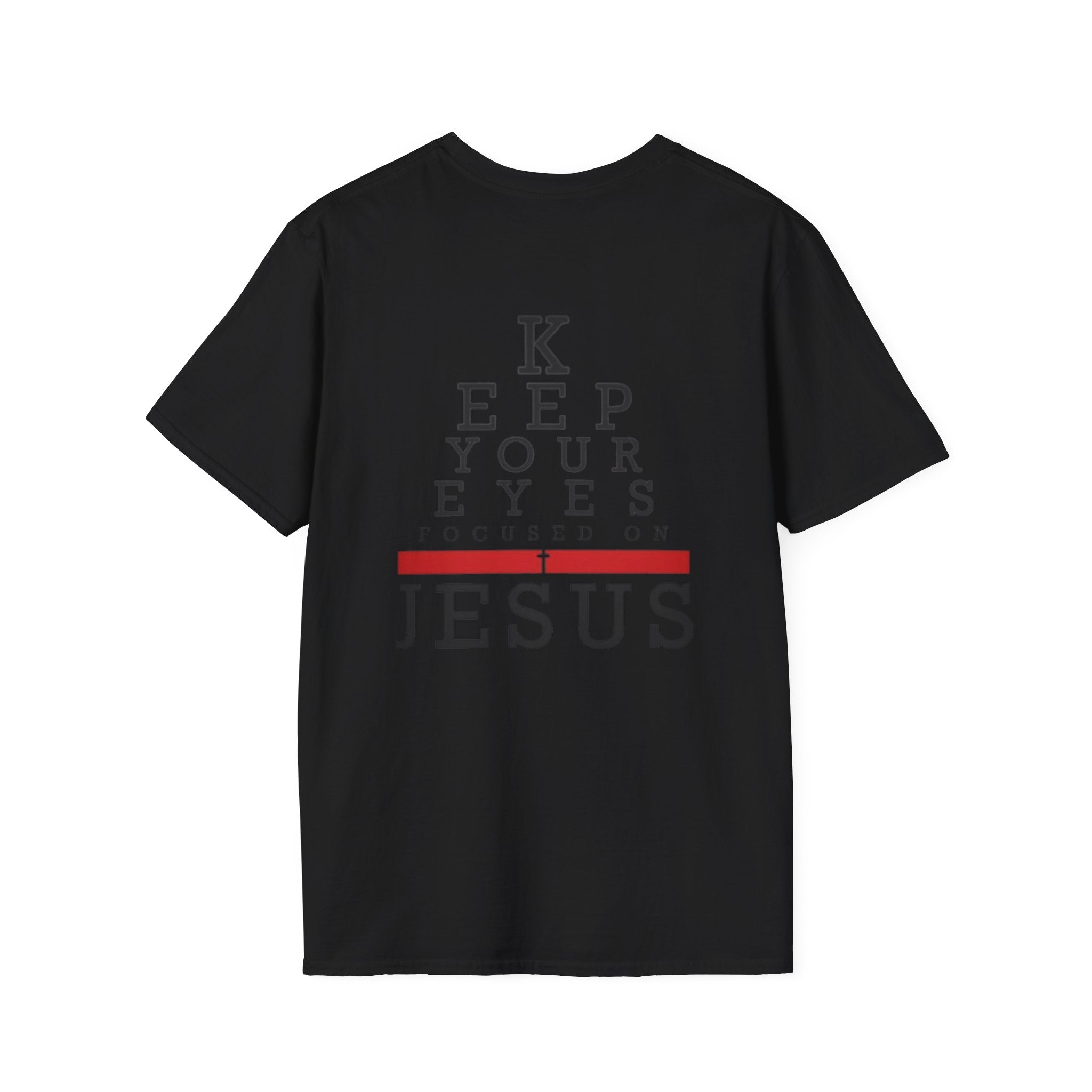 Keep Your Eyes Focused on Jesus T-shirt - Eye Chart Christian T-shirt - Faith Apparel Printify