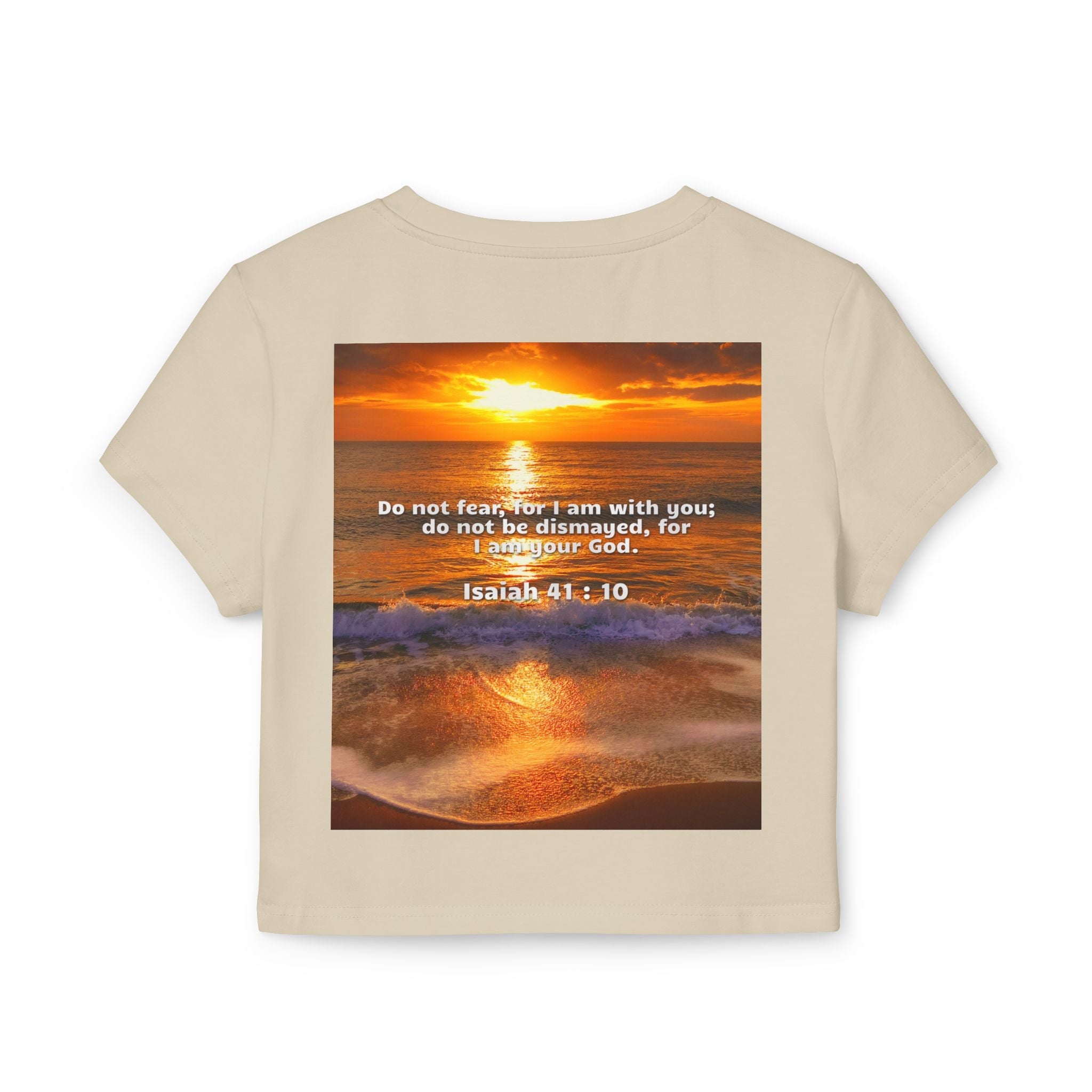 Women's Baby Tee - Isaiah 41:10 Bible Verse Religious Design Printify