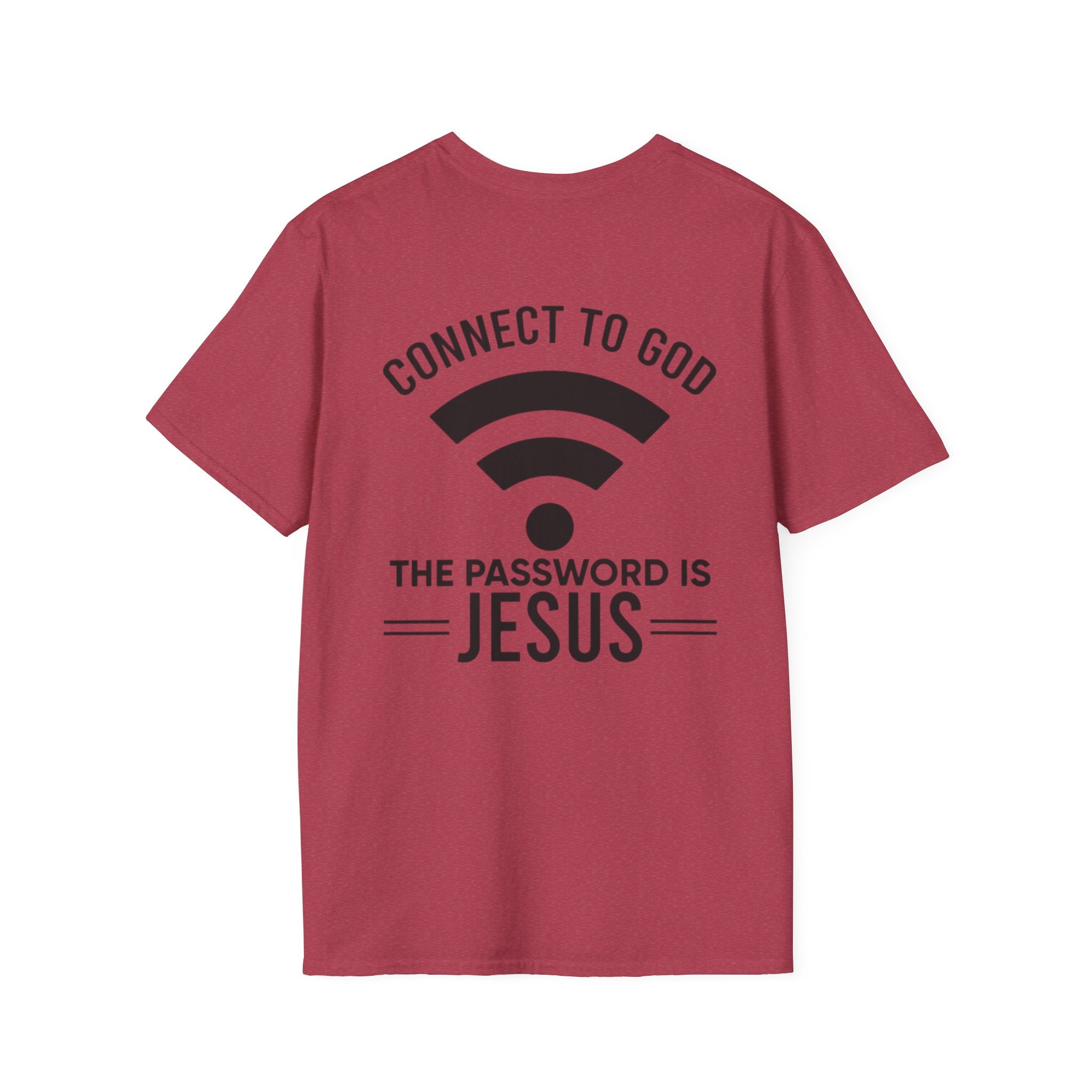 Connect to God T-shirt - WIFI Password is Jesus - Funny Christian Faith T-shirt Printify