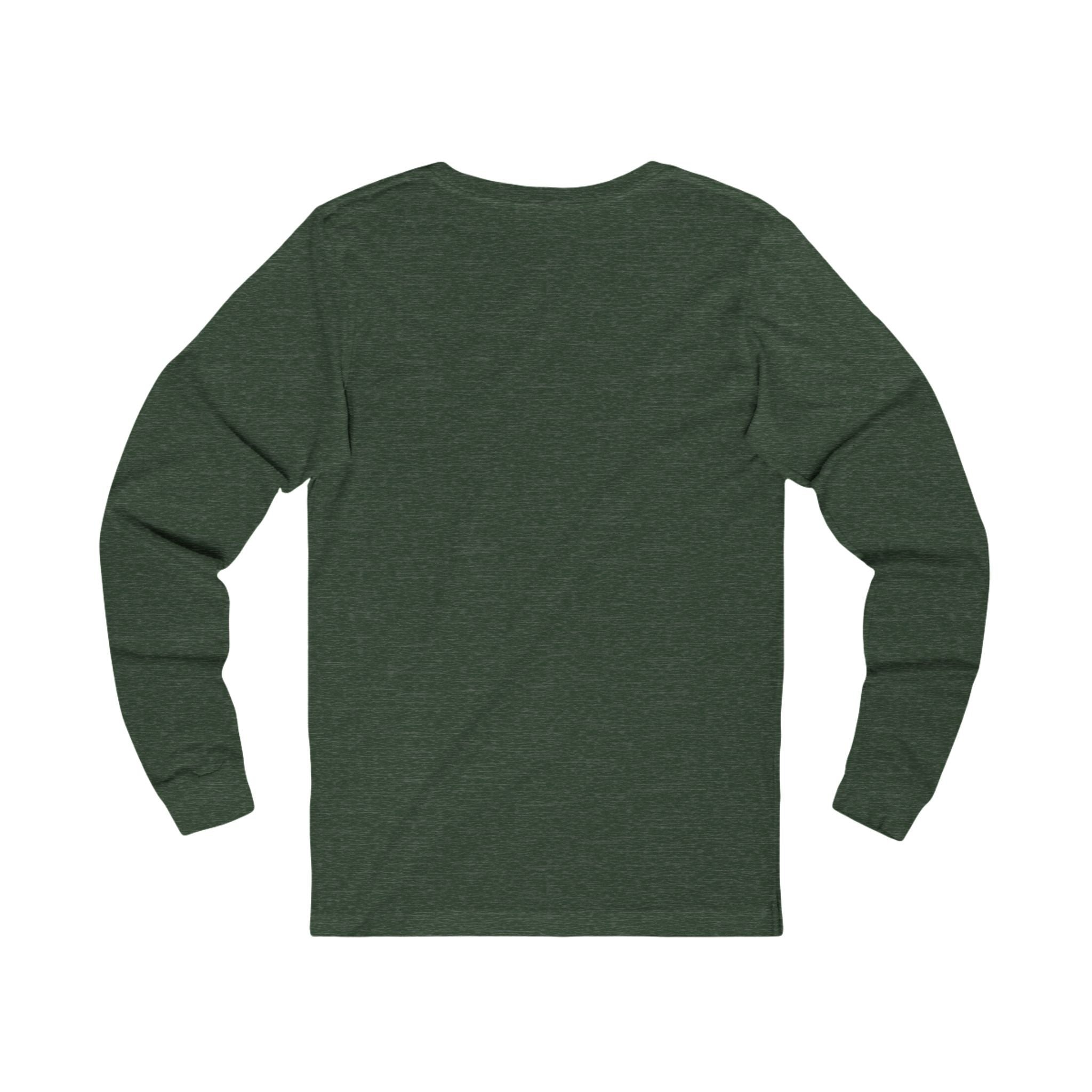 🎄 Not Today, Grinch – Jesus Saves | Funny Christian Christmas Long Sleeve Shirt | Festive Green & Red Cartoon Style | Bold Faith Holiday Tee by Uplifted Gear Printify