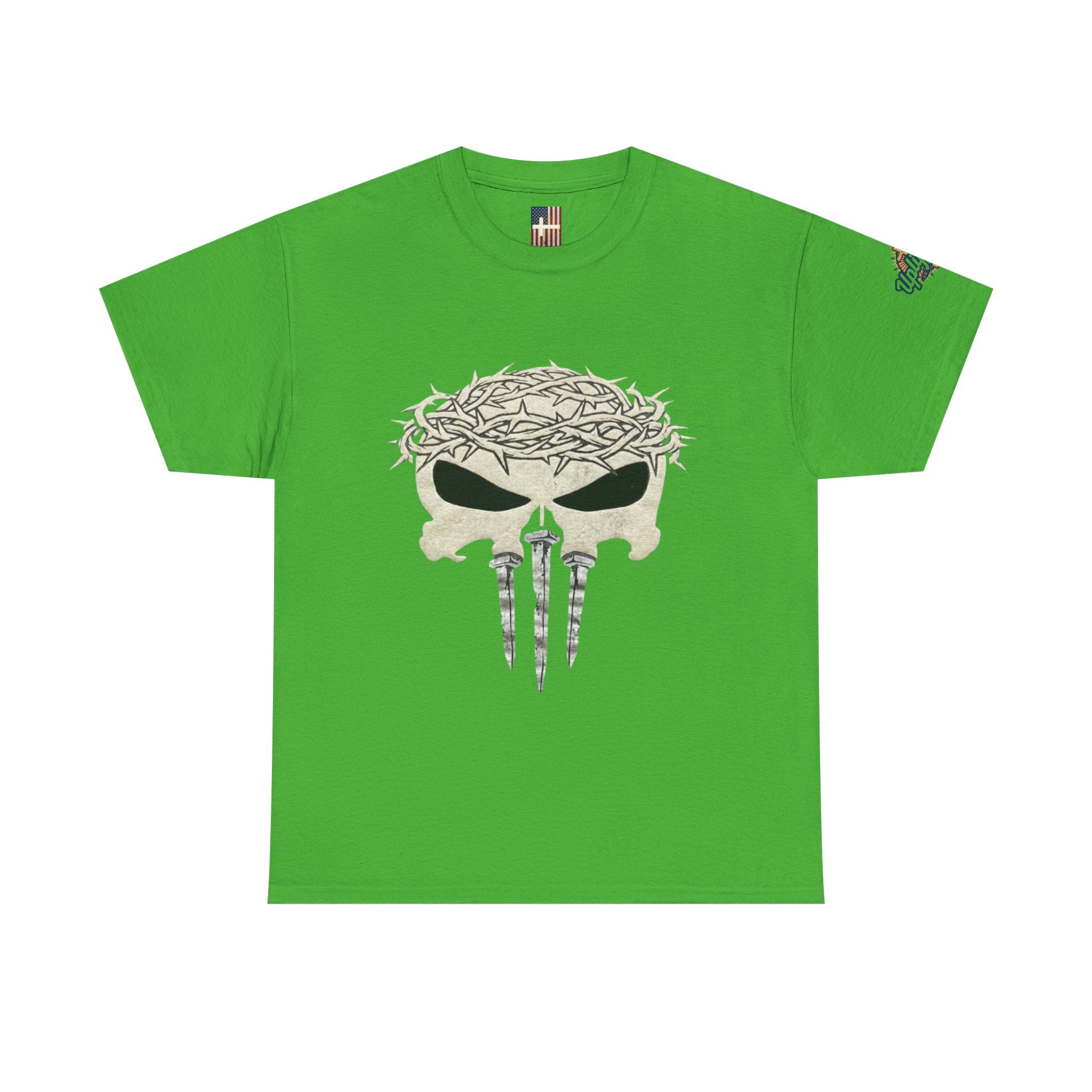 Christian Skull T-shirt - Crown of Thorns & Nails - Warrior Faith T-shirt Printify