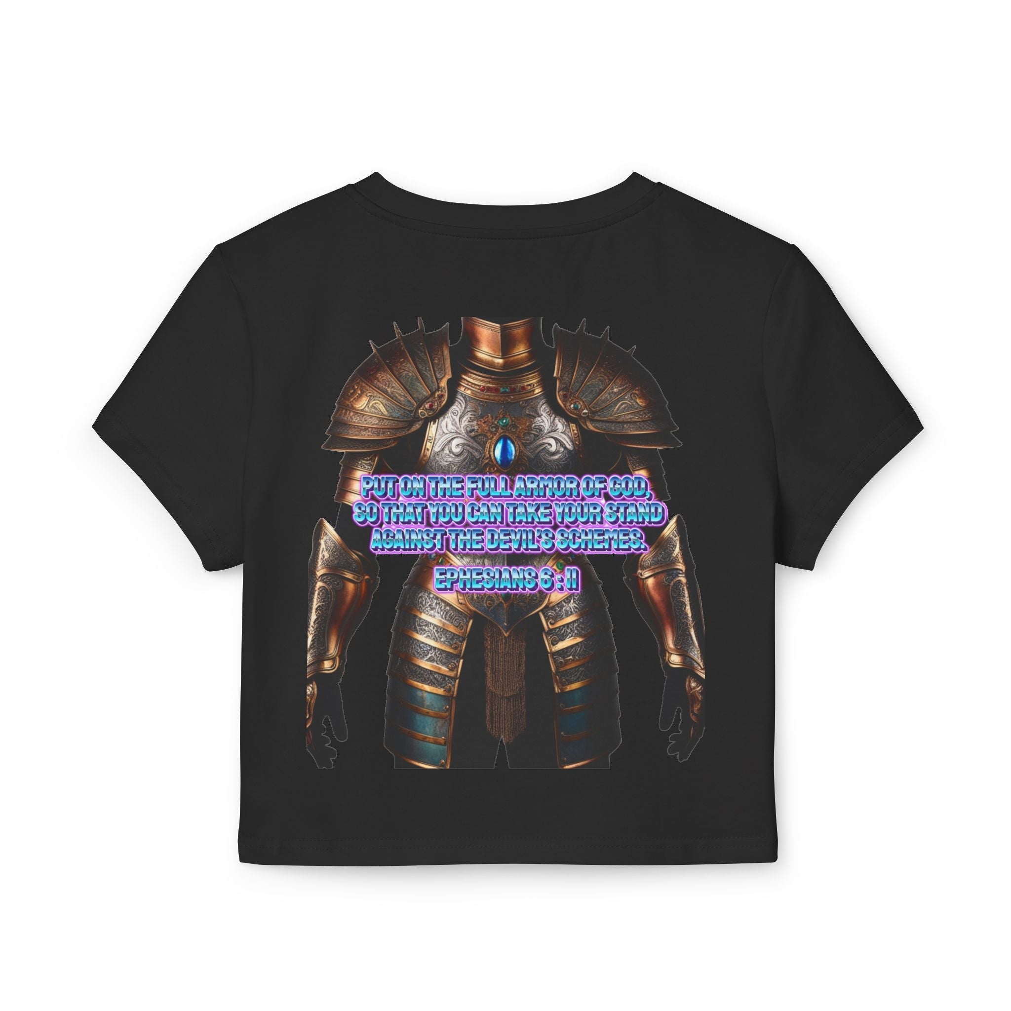 Women's Baby Tee - Ephesians 6:11 Bible Verse Religious Design Printify