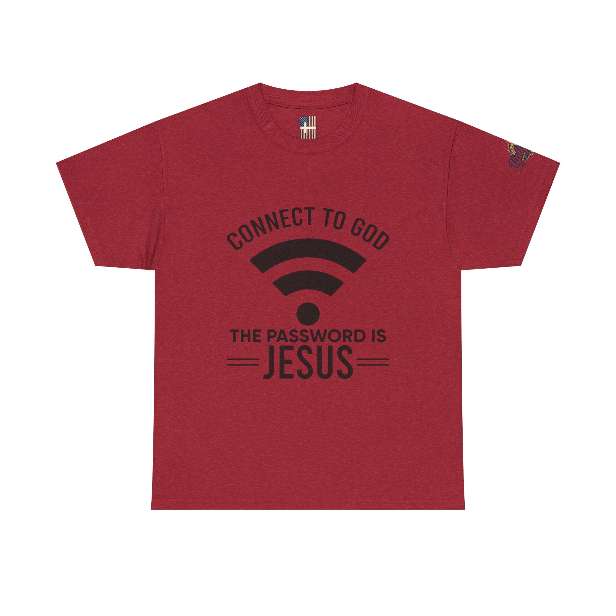 Connect to God T-shirt - WIFI Password is Jesus - Funny Christian Faith T-shirt Printify