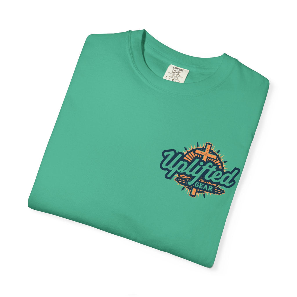 Faith Over Fear T-shirt – Graffiti Wall Christian T-shirt for Bold 2 Corinthians 5:7 Streetwear & Unshakable Faith Printify