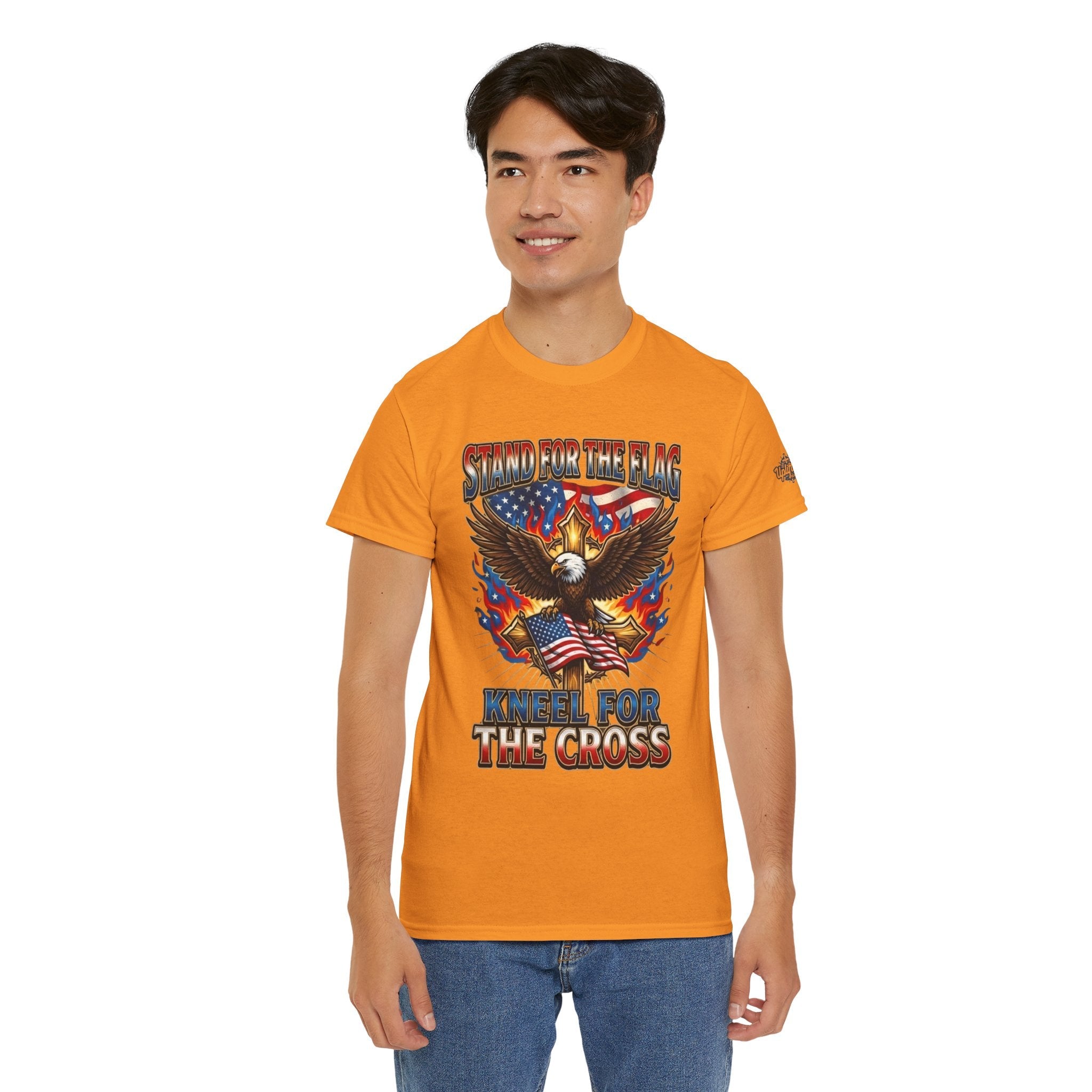 Stand for the Flag Kneel for the Cross T-shirt | Patriotic Eagle T-shirt Printify