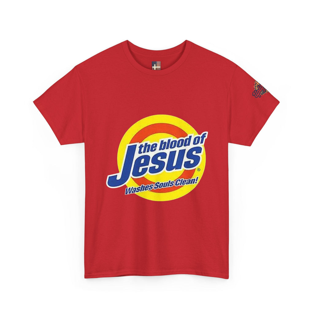 Blood of Jesus Washes Souls Clean T-shirt - Funny Tide Parody - Christian Faith T-shirt Printify