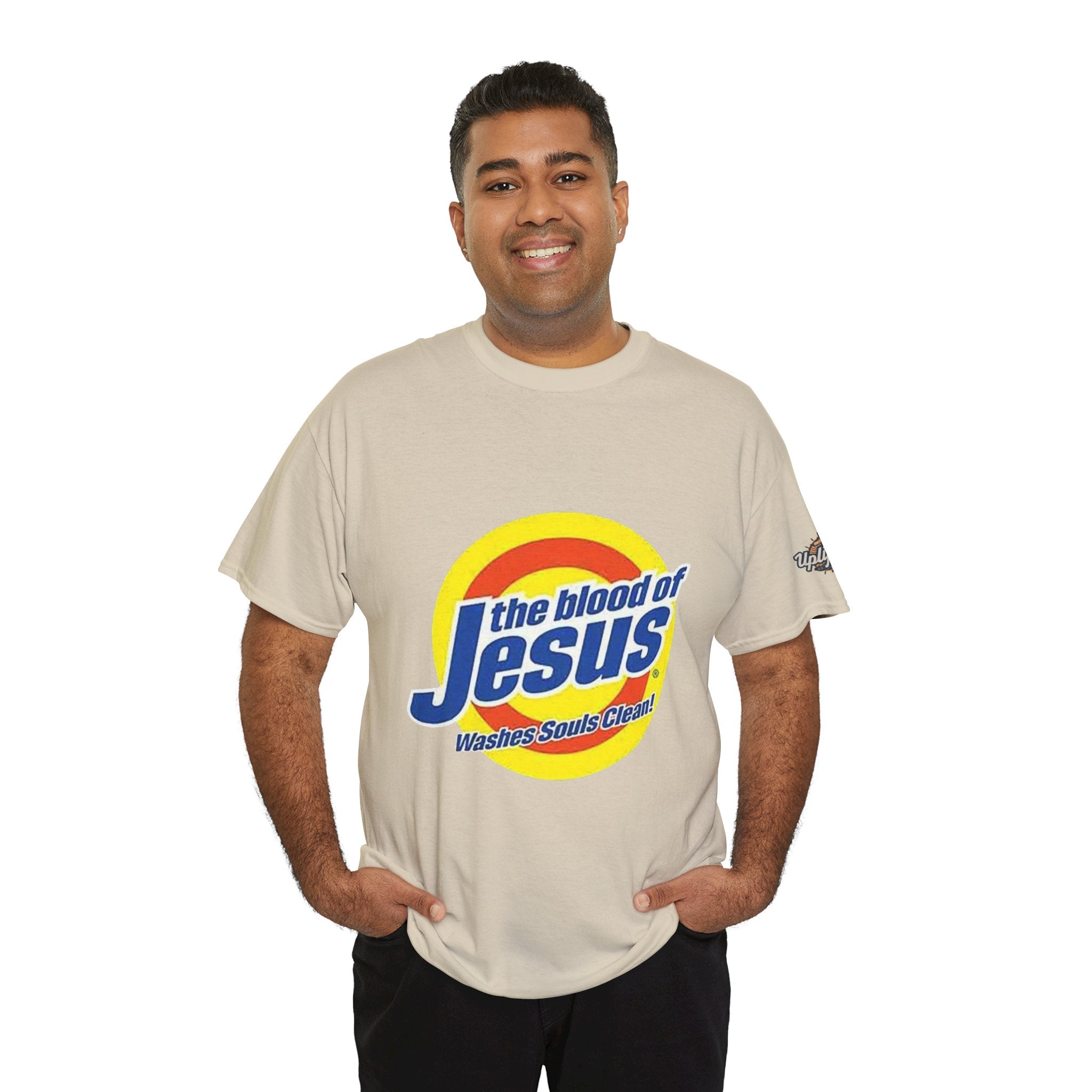 Blood of Jesus Washes Souls Clean T-shirt - Funny Tide Parody - Christian Faith T-shirt Printify