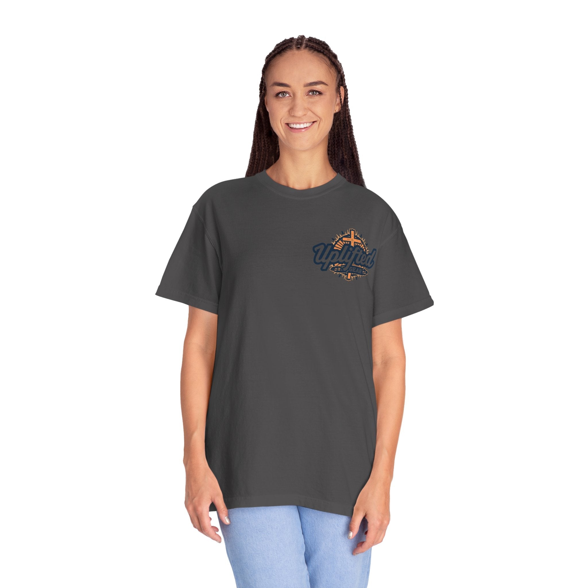 Wilderness Tested Kingdom Approved T-shirt – Mountain Desert Compass Crown Christian T-shirt for Biblical Adventure Faith Printify