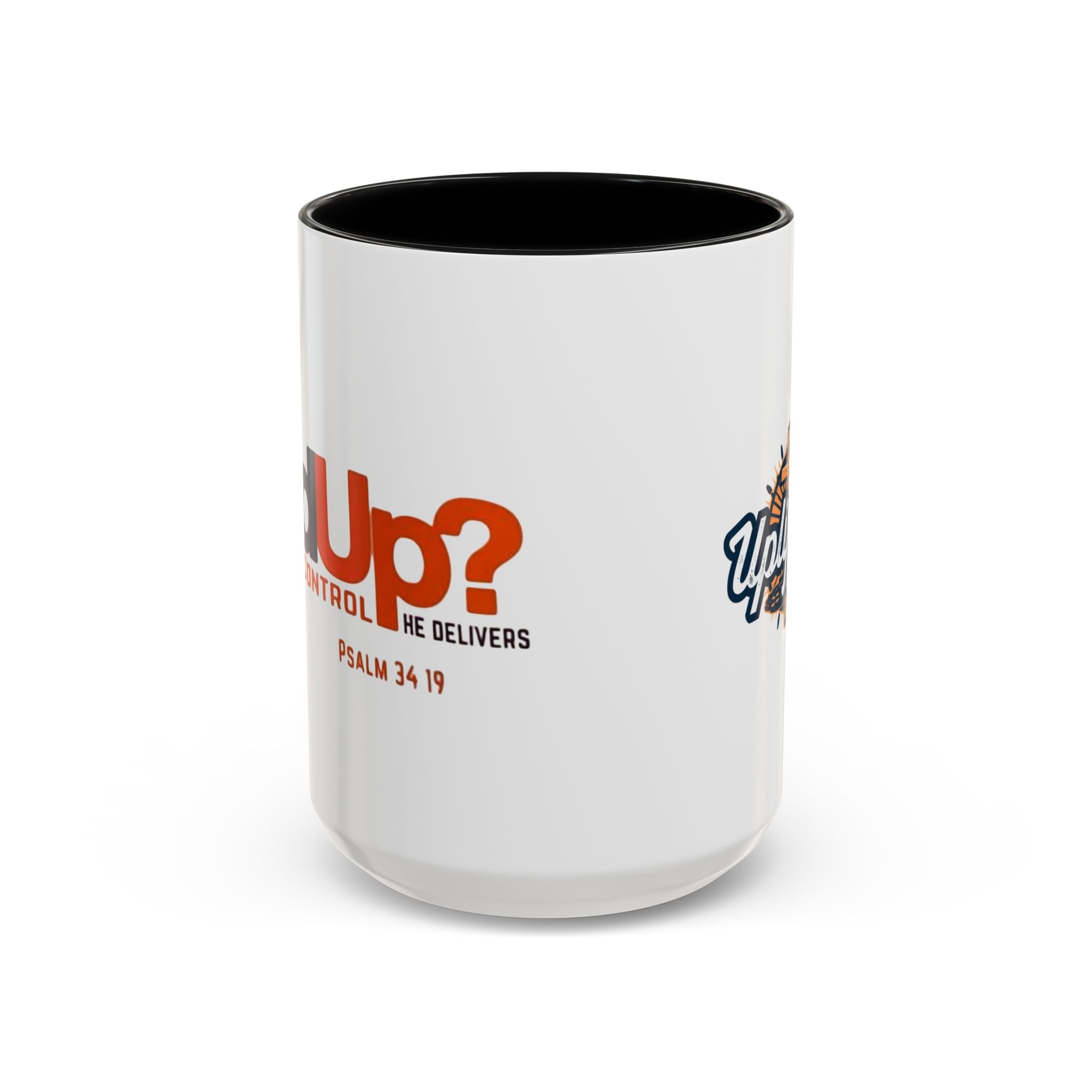 Funny Christian Coffee Mug — “Give God Control, HE Delivers” Accent Mug (11/15oz) Printify