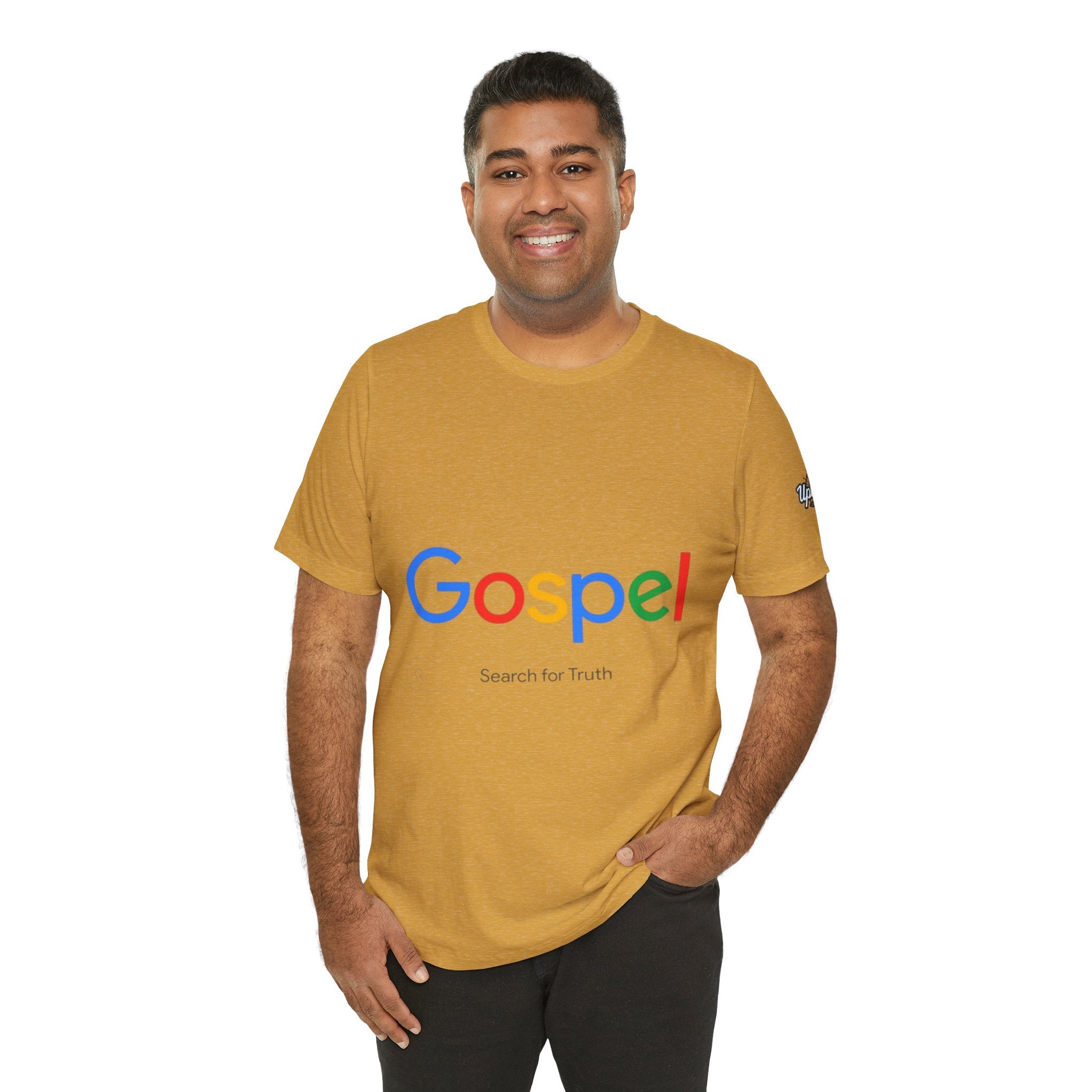 Gospel Graphic Tee — "Gospel" Colorful Logo Christian T-Shirt Printify