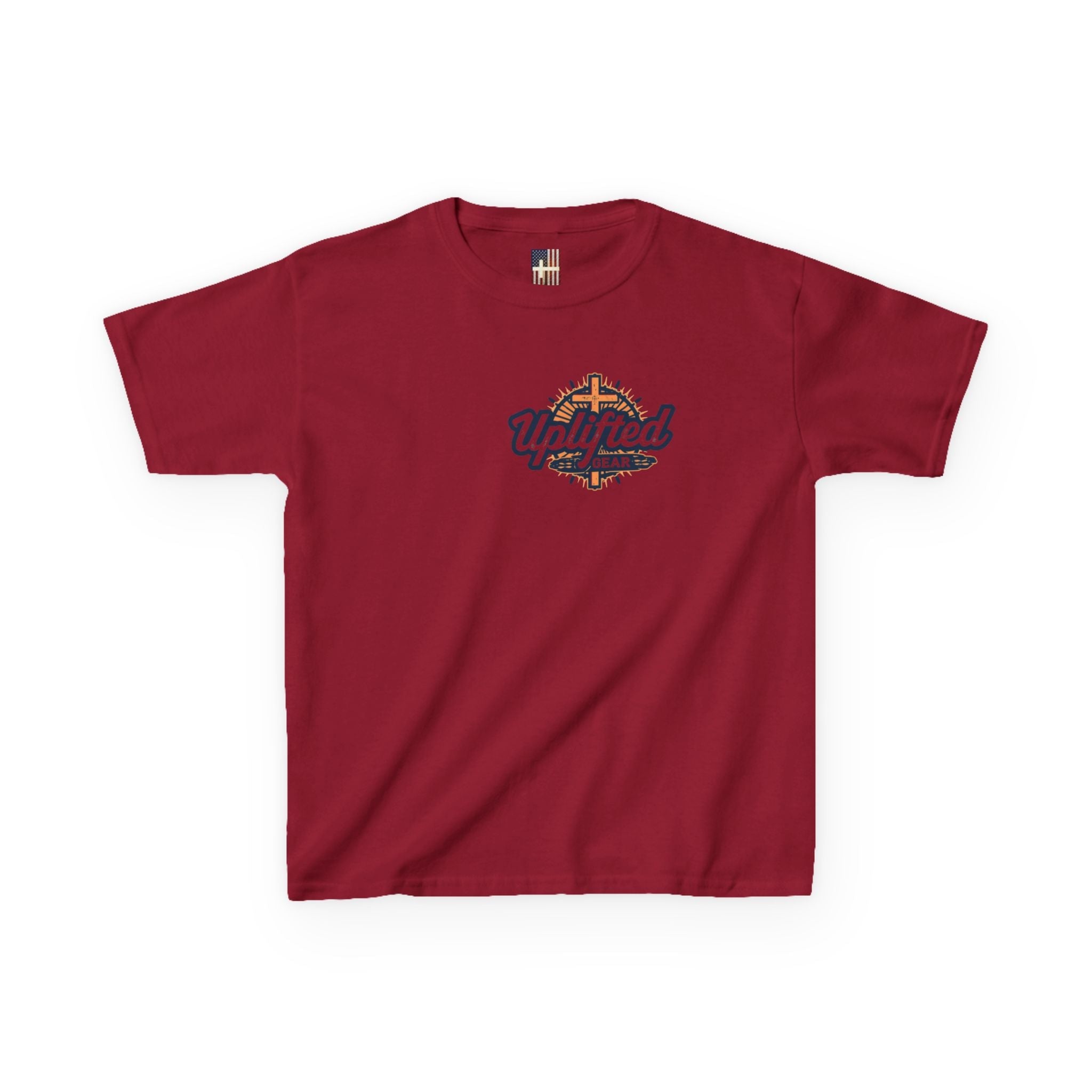 ✨ Chosen. Loved. Redeemed. – Elegant Christian Kids T-Shirt | Gold Foil Faith Tee | Subtle Cross & Heart Design | Inspirational Bible Verse Apparel by Uplifted Gear Printify