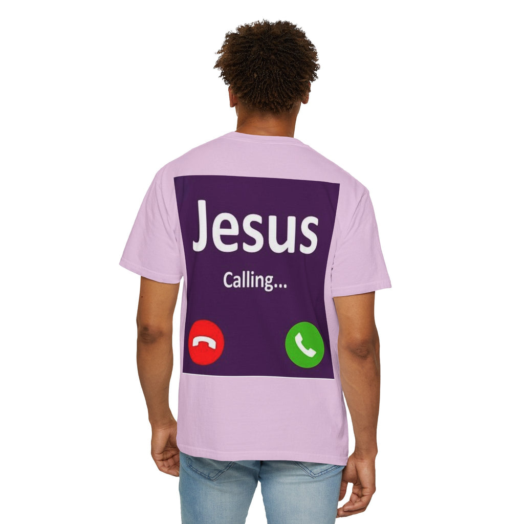 Jesus Calling T-shirt, – Funny Cell Phone Screen Christian T-shirt, for Divine Connection & Faith Humor Printify