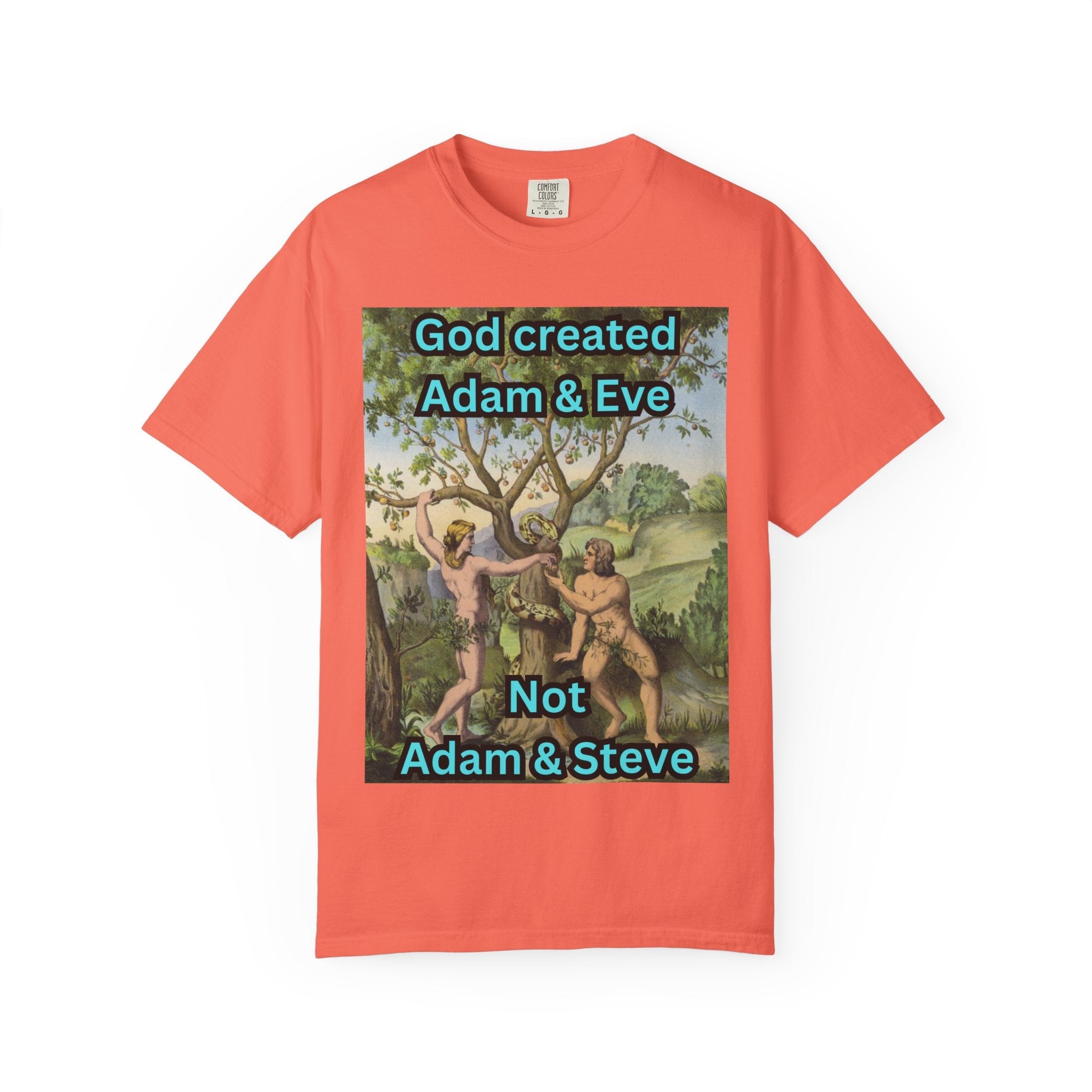 God Created Adam and Eve T-Shirt – Biblical Truth Christian Tee for Bold Faith Printify