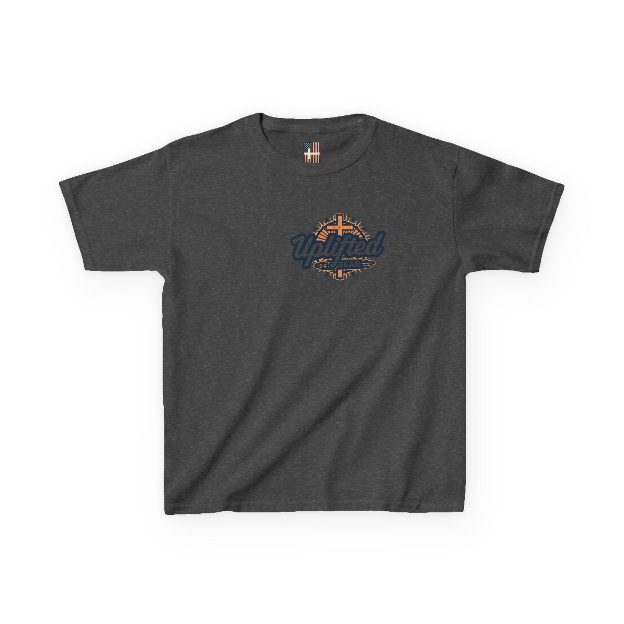 ✨ Chosen. Loved. Redeemed. – Elegant Christian Kids T-Shirt | Gold Foil Faith Tee | Subtle Cross & Heart Design | Inspirational Bible Verse Apparel by Uplifted Gear Printify