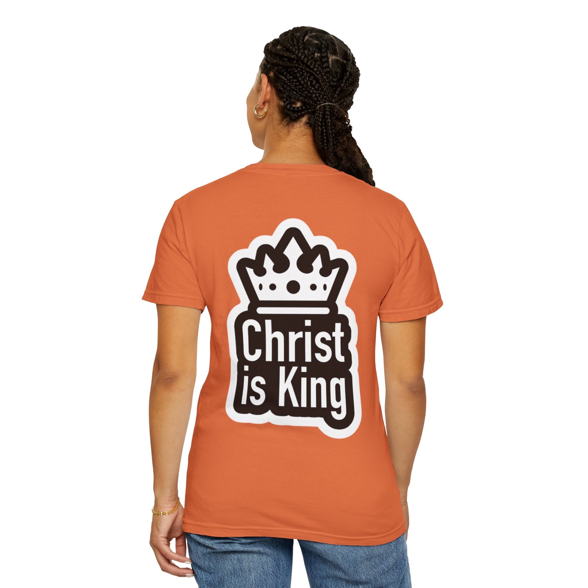 Christ is King T-Shirt – Bold Crown & Cross Christian Tee for Unashamed Faith Printify