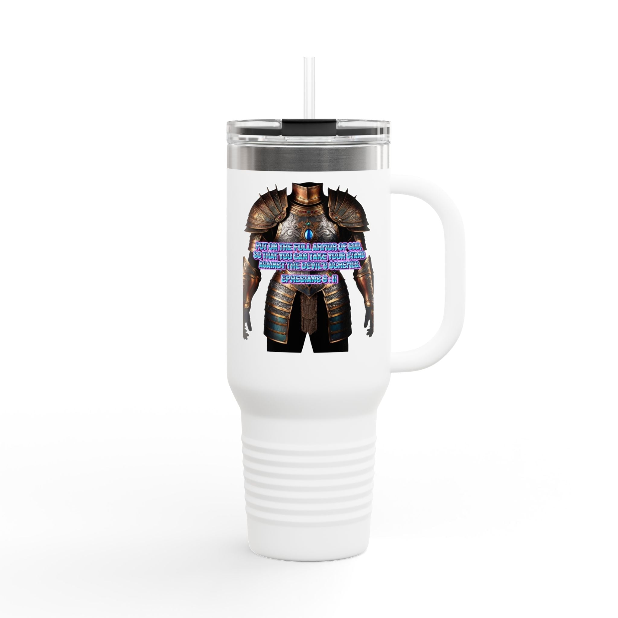 Religious Graphic Armor Of God Design - Insulated Travel Mug, 40oz Printify