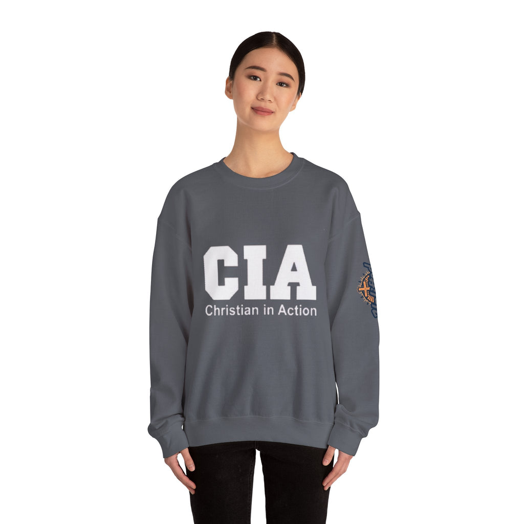 CIA Christian in Action Sweatshirt - Funny Faith Parody Sweatshirt - Mission Ready Apparel Printify