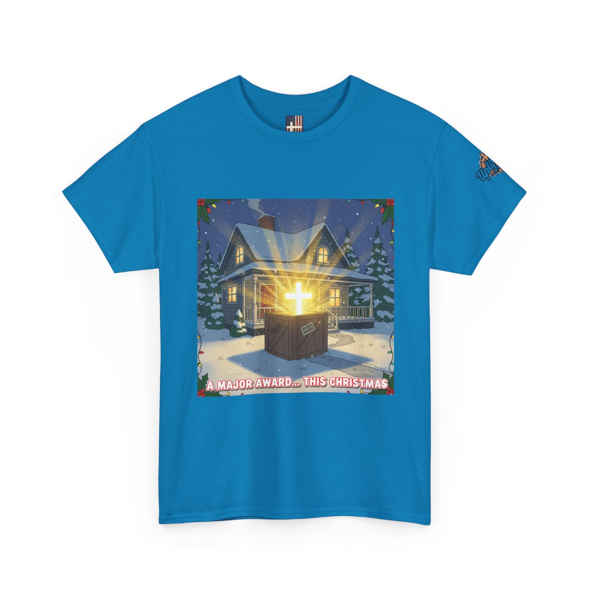 A Major Award This Christmas T-shirt – Fragile Leg Lamp Parody Cross Unboxing Christian T-shirt for Hilarious Faith & Holiday Glow Printify