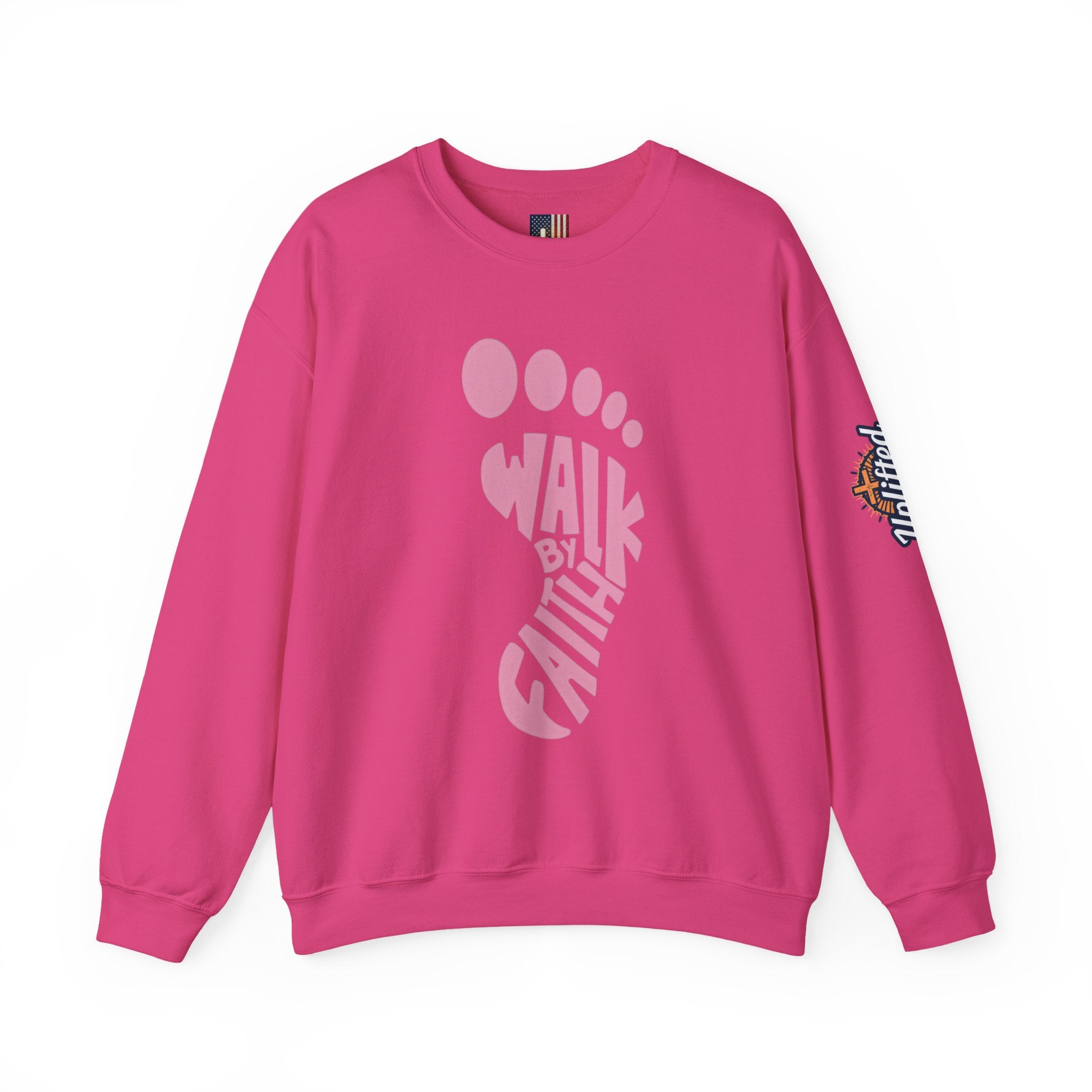 Walk By Faith Footprint Sweatshirt Printify