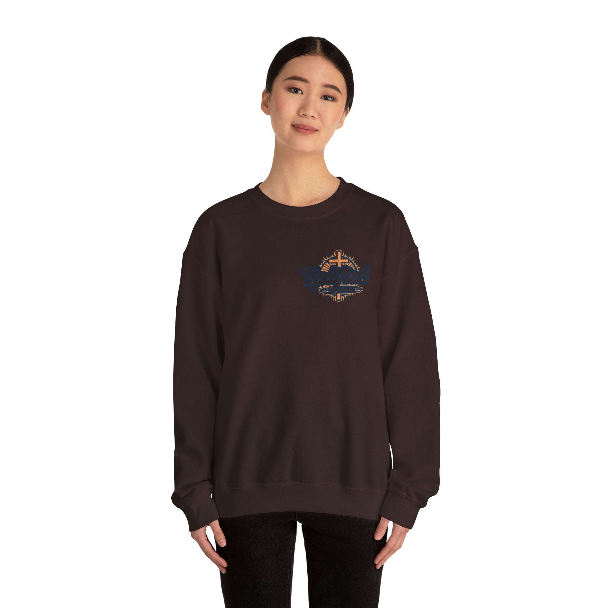 Bible Verse Heavy Blend™ Crewneck Sweatshirt Unisex  - Philippians 4 : 13 Printify