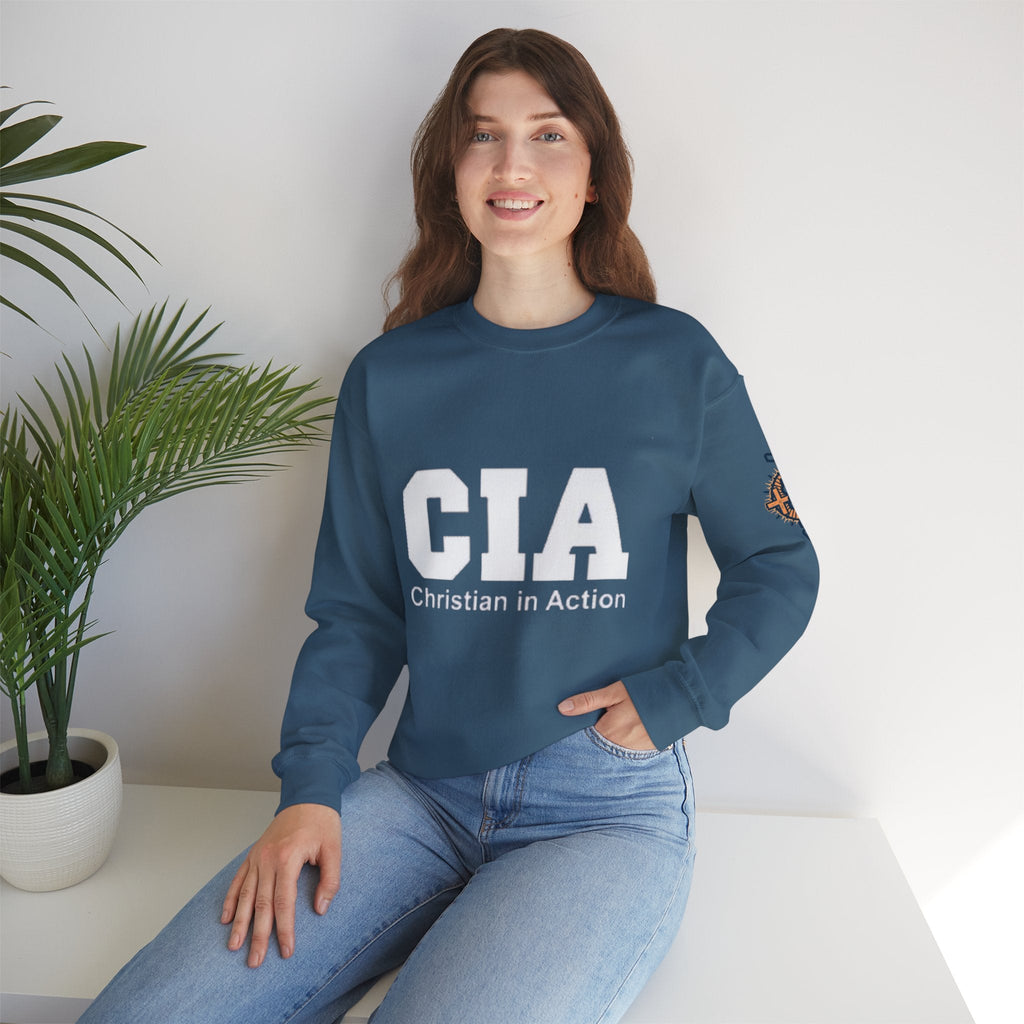 CIA Christian in Action Sweatshirt - Funny Faith Parody Sweatshirt - Mission Ready Apparel Printify