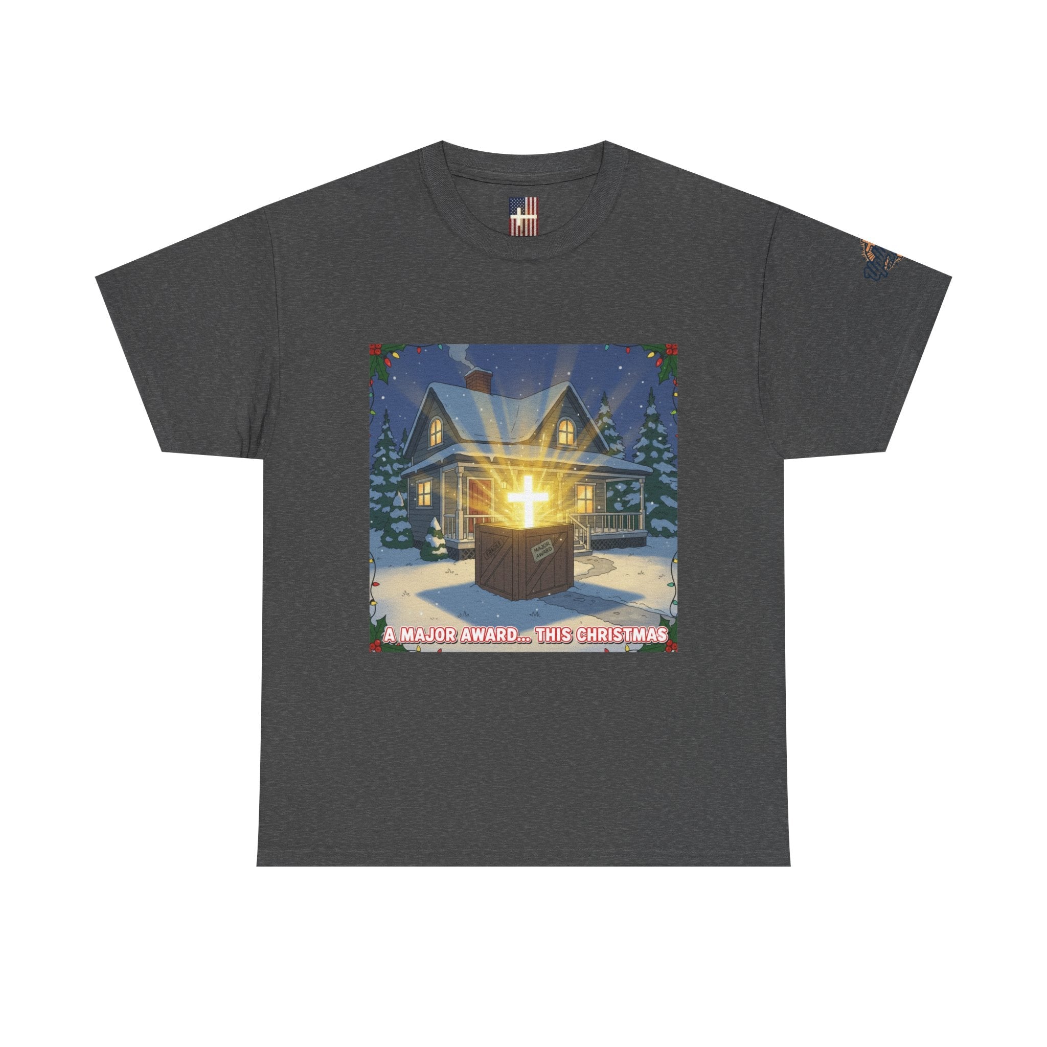 A Major Award This Christmas T-shirt – Fragile Leg Lamp Parody Cross Unboxing Christian T-shirt for Hilarious Faith & Holiday Glow Printify
