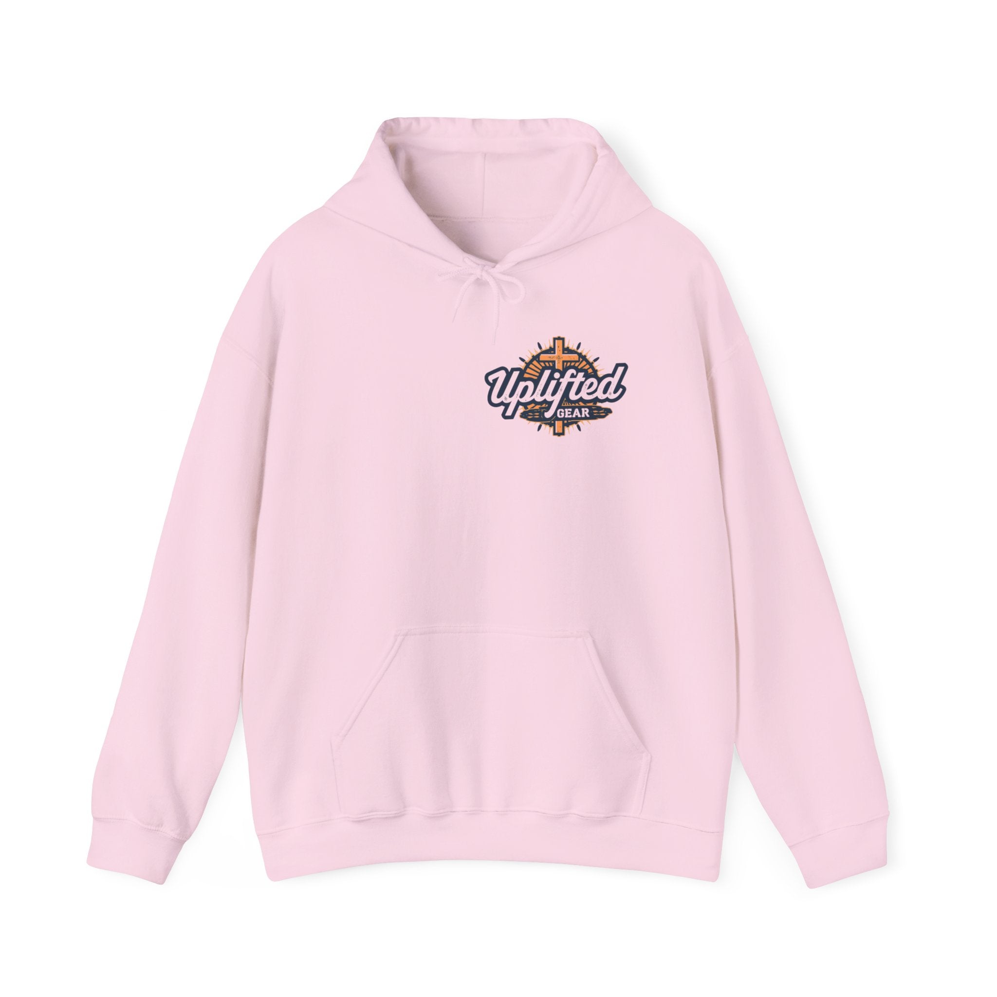 Uplifted Gear Christian Hoodie – Bold Logo Faith Hoodie for Inspired Living Printify