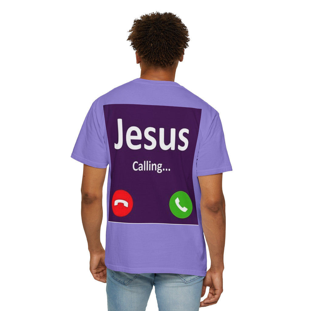 Jesus Calling T-shirt, – Funny Cell Phone Screen Christian T-shirt, for Divine Connection & Faith Humor Printify