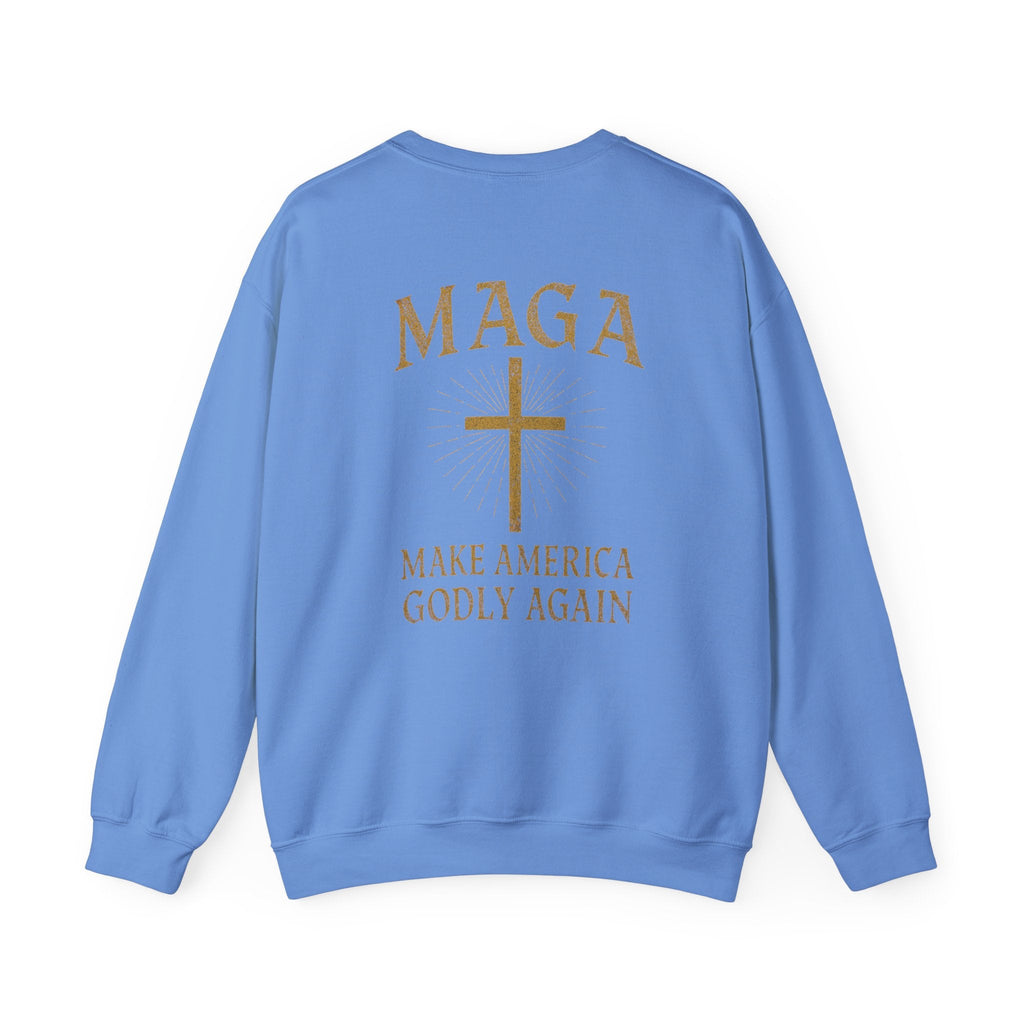 Make America Godly Again Sweatshirt – MAGA Christian Patriotic Hoodie for Faith & Freedom Printify