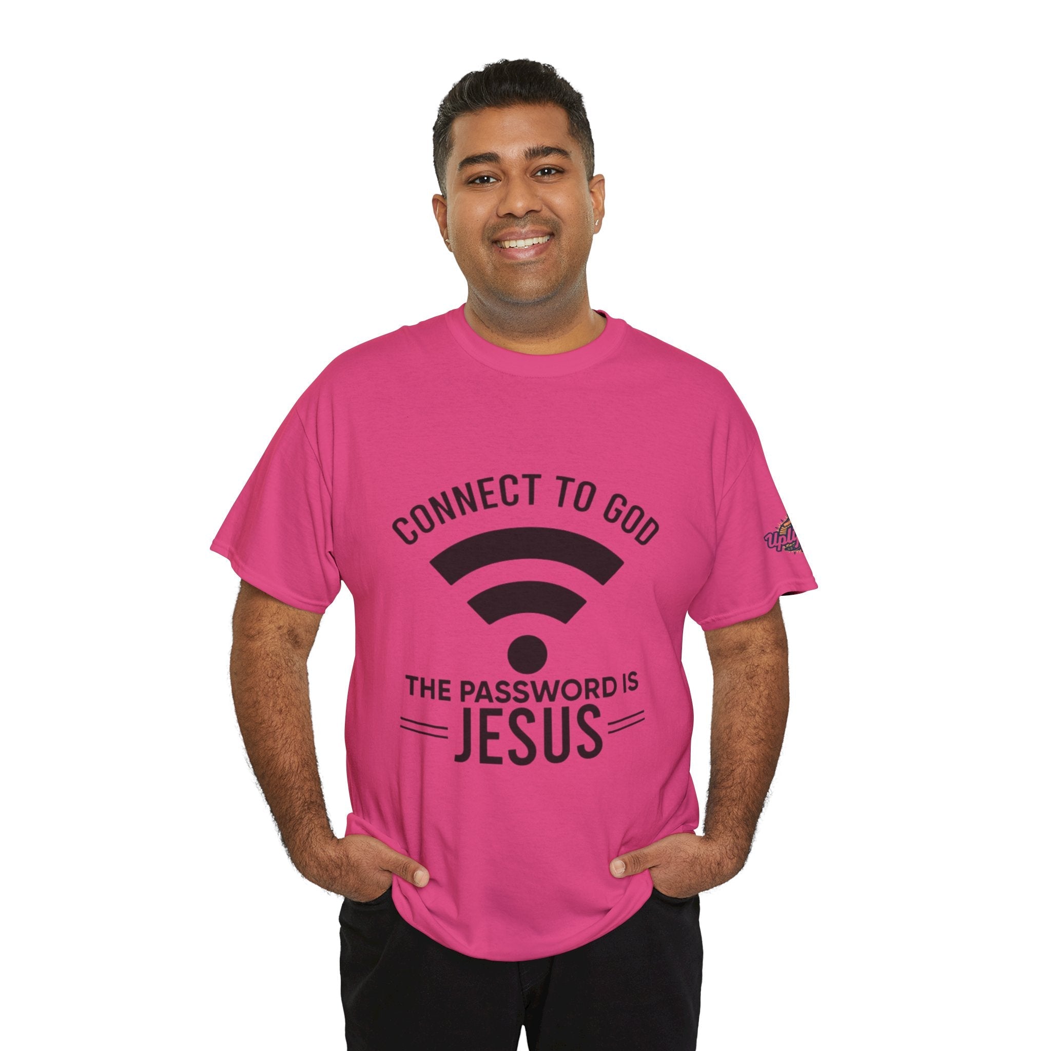 Connect to God T-shirt - WIFI Password is Jesus - Funny Christian Faith T-shirt Printify