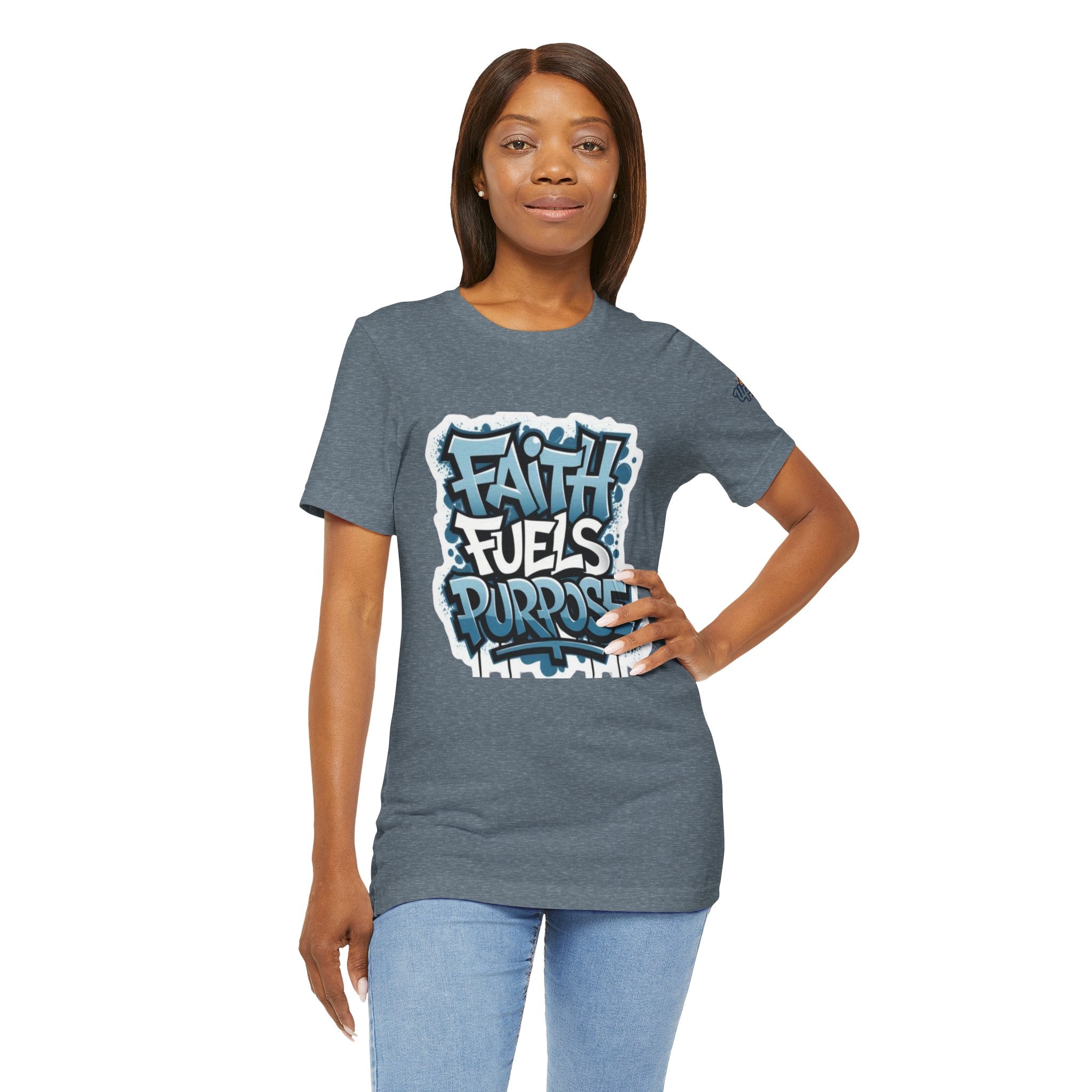 Faith Fuels Purpose T-shirt – Inspirational Christian T-shirt for Divine Drive & Unstoppable Belief Printify