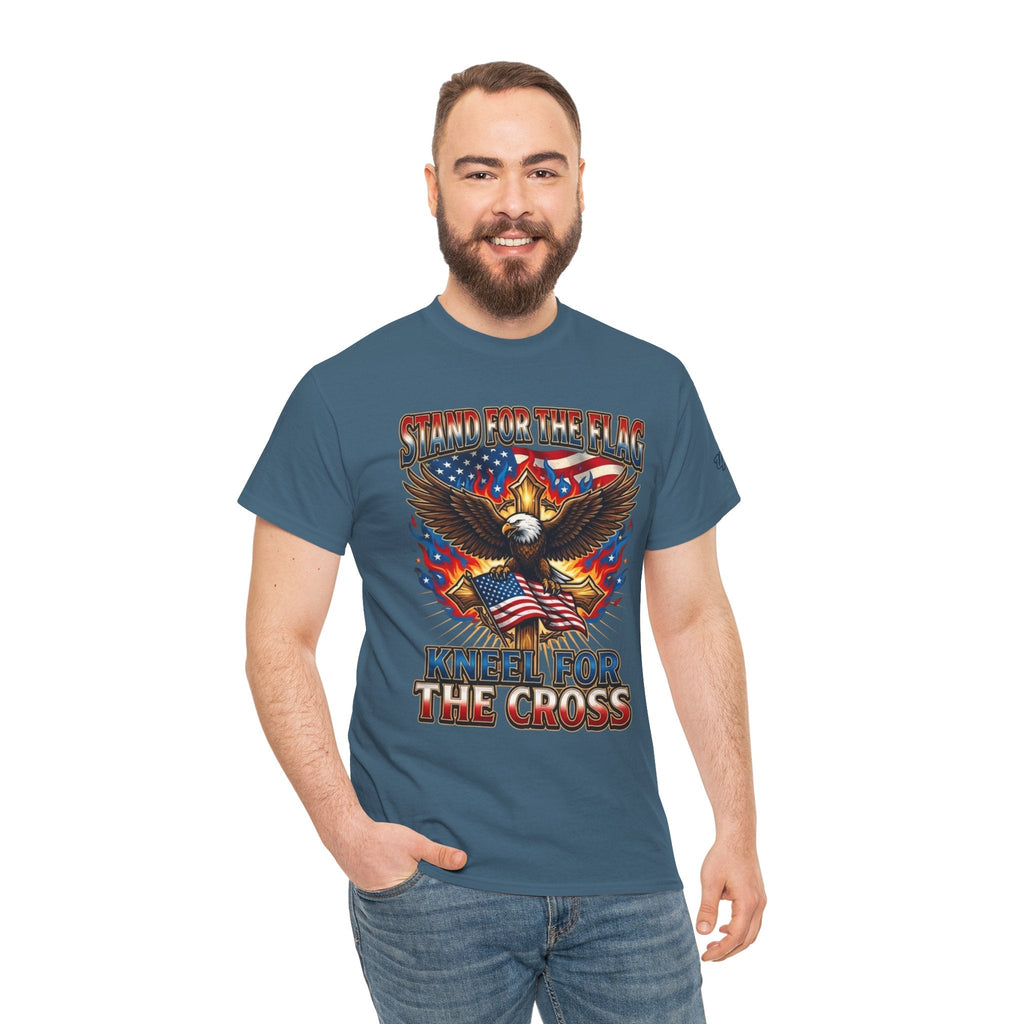 Stand for the Flag Kneel for the Cross T-shirt | Patriotic Eagle T-shirt Printify