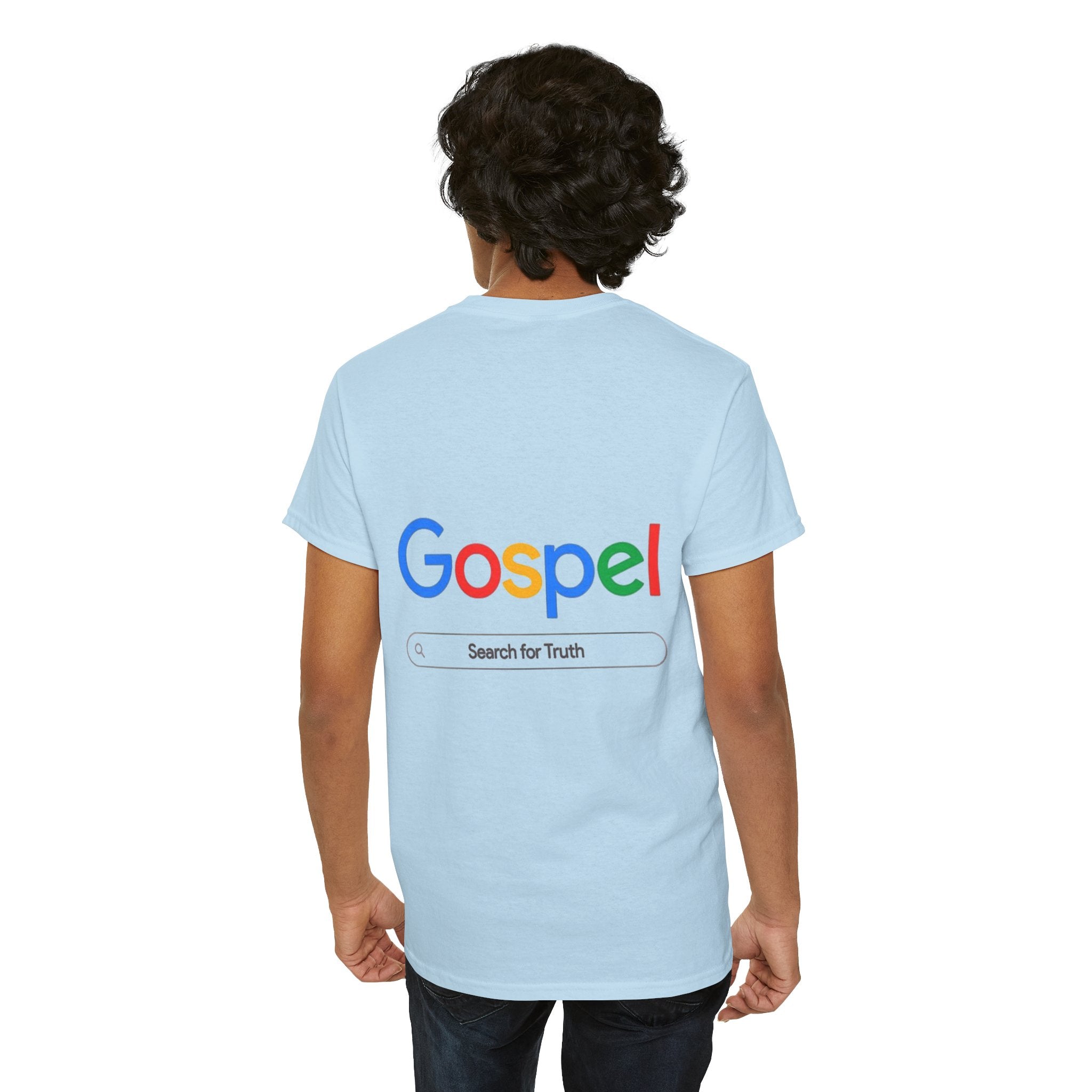 Gospel Graphic Tee — "Gospel" Colorful Logo Christian T-Shirt Printify