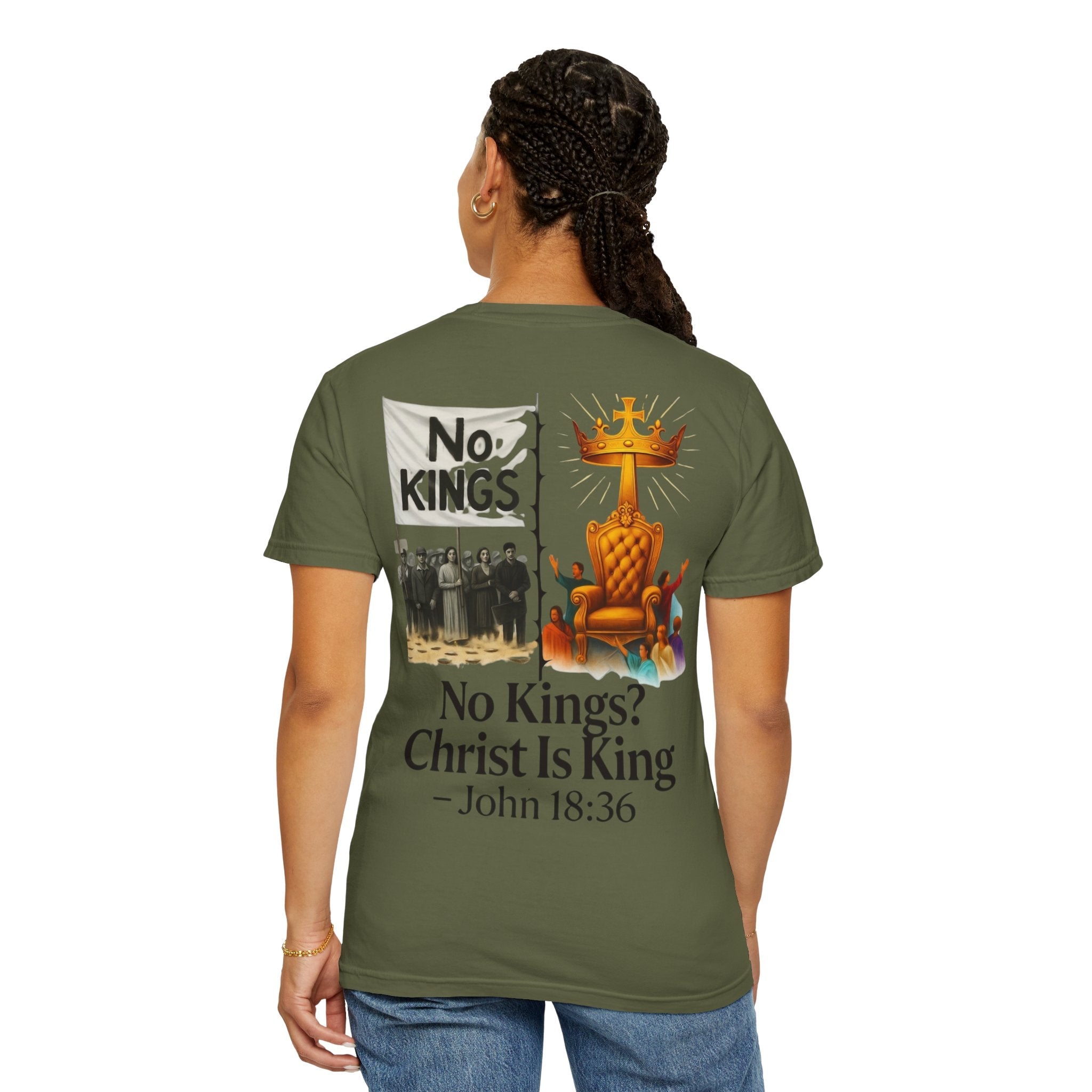 No Kings? Christ is King T-Shirt – Bold Christian Faith Tee for Devoted Believers Printify