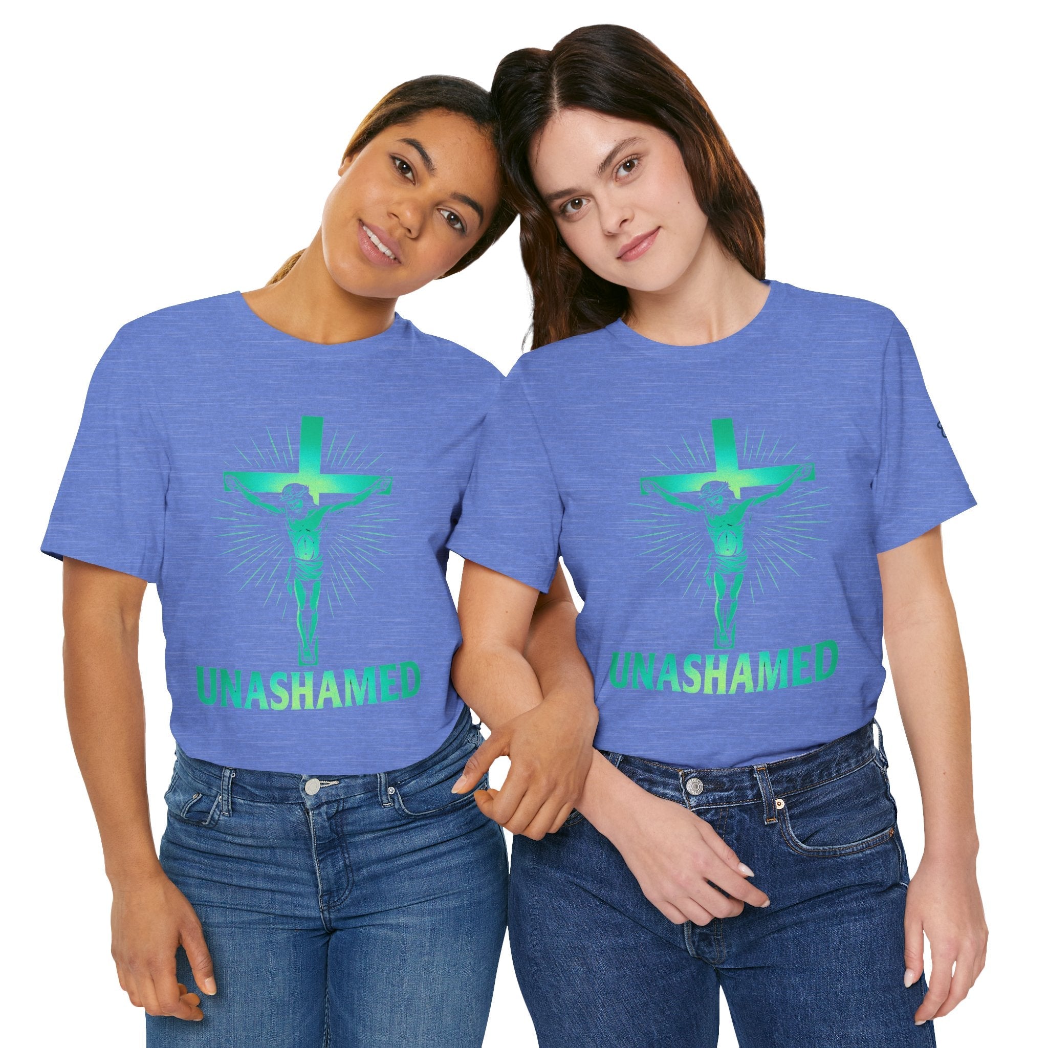 Unashamed T-shirt – Romans 1:16 Crucifixion Christian t-shirt for Bold Unwavering Faith Printify