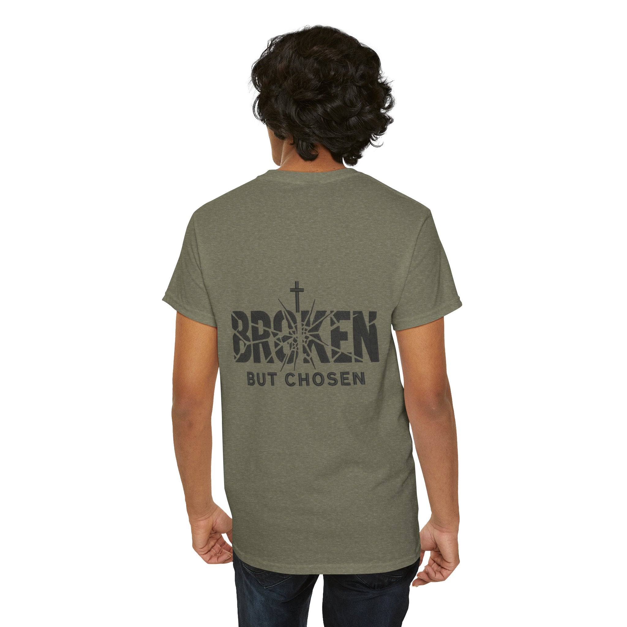 Broken But Chosen T-Shirt — Inspirational Faith Graphic Tee Printify