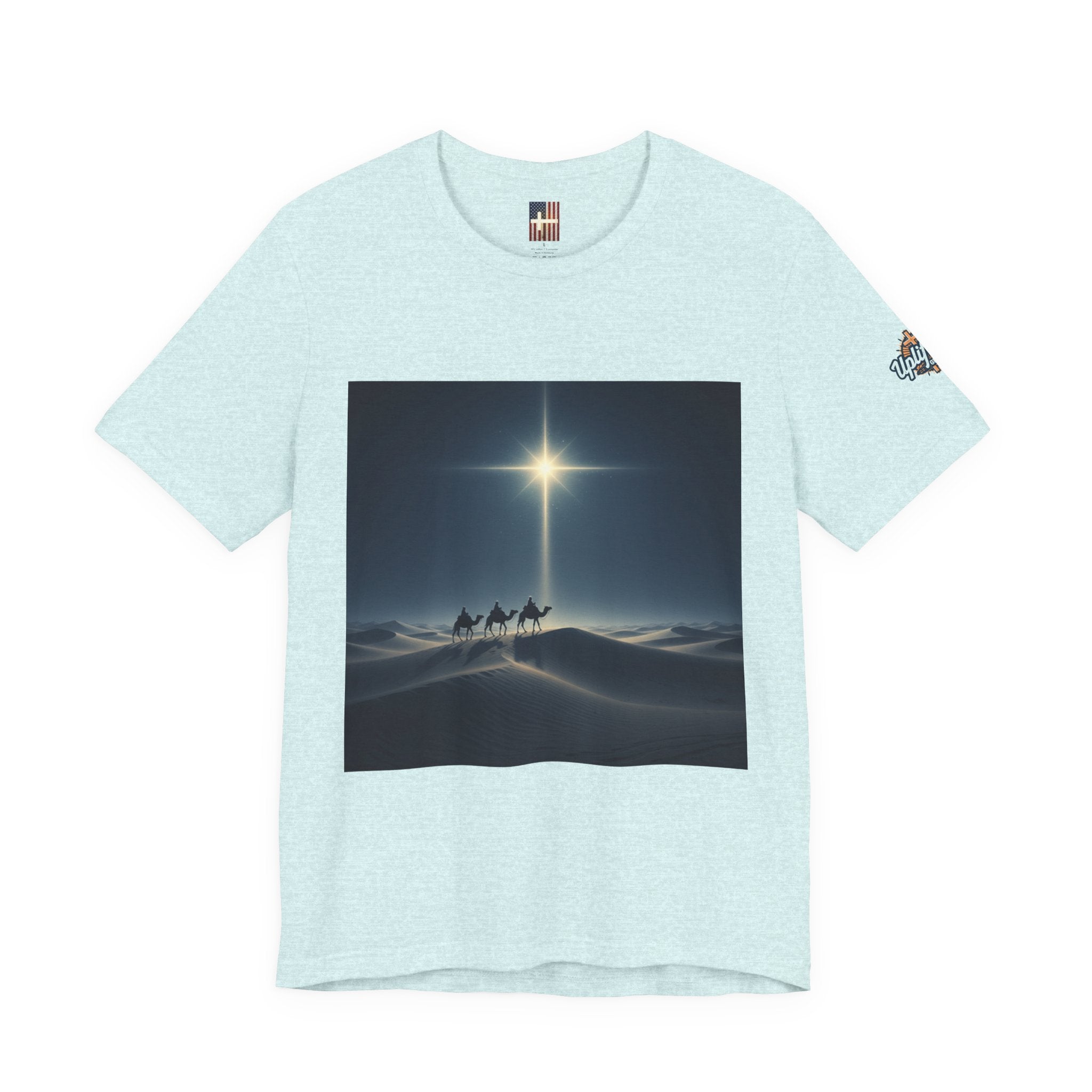 3 Wise Men T-shirt – Magi Camels Nativity Journey Christian Christmas T-shirt for Epiphany Faith & Holy Night Printify