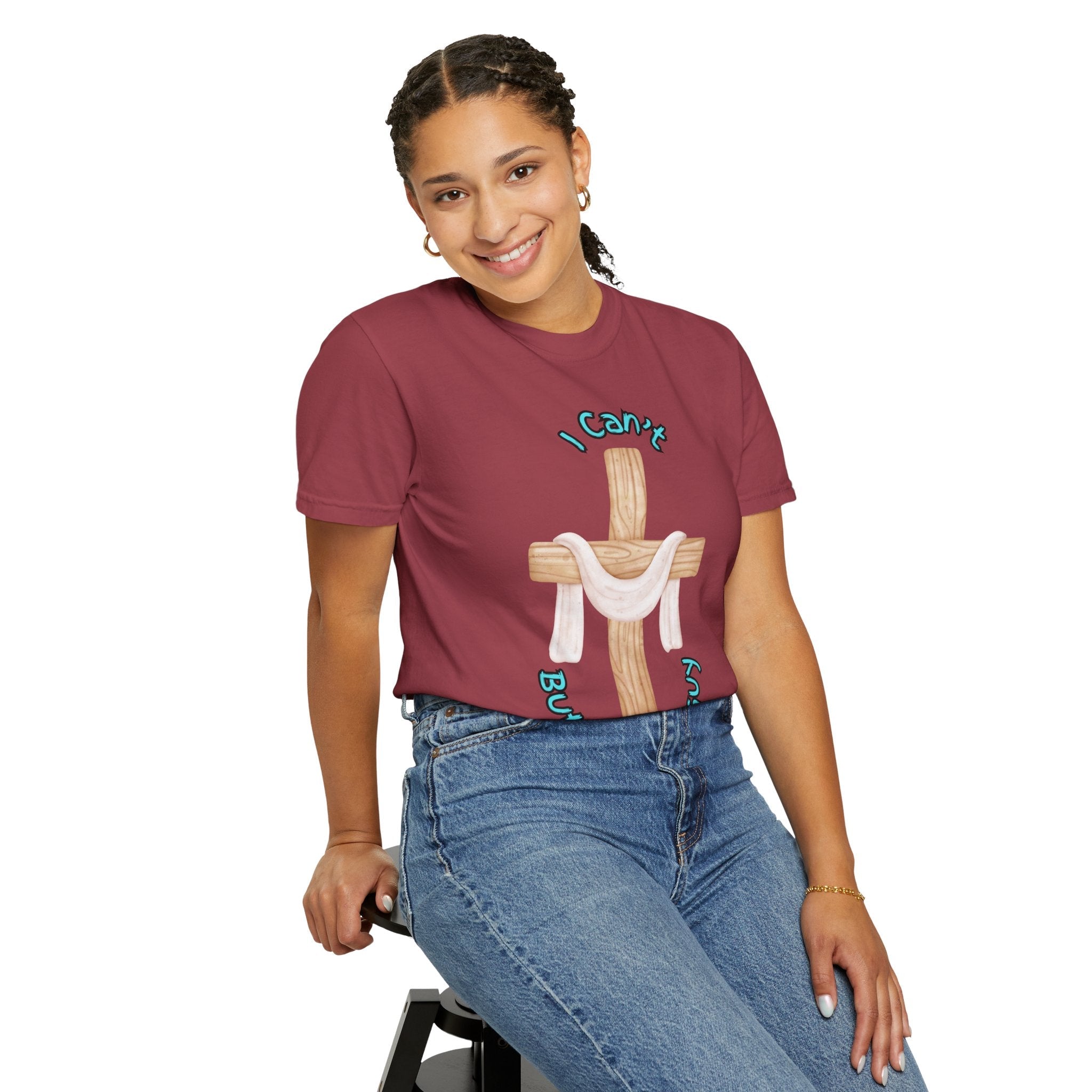 I Can’t, But I Know a Guy T-Shirt – Jesus Cross Christian Tee for Faithful Humor Printify