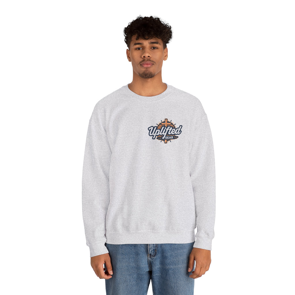 I Can’t, But I Know a Guy Sweatshirt – Jesus Cross Christian Sweatshirt for Cozy Faith Printify