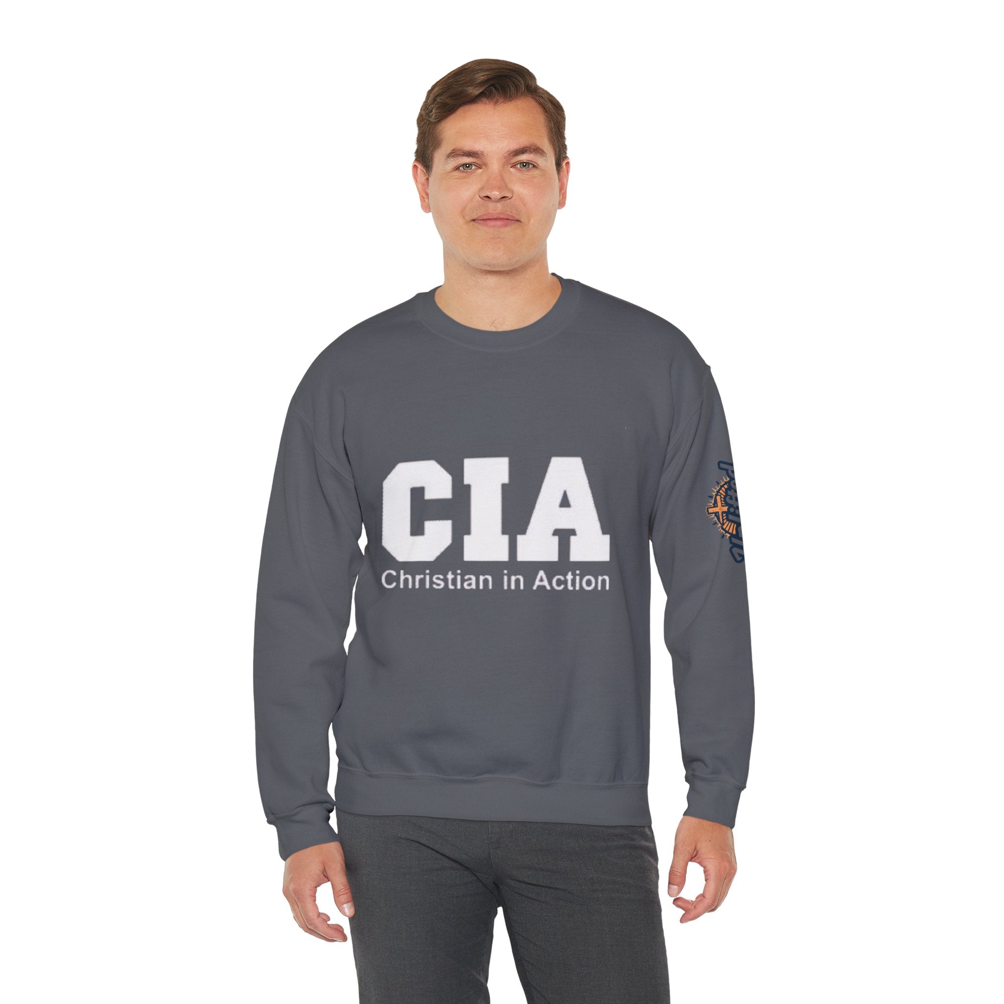 CIA Christian in Action Sweatshirt - Funny Faith Parody Sweatshirt - Mission Ready Apparel Printify