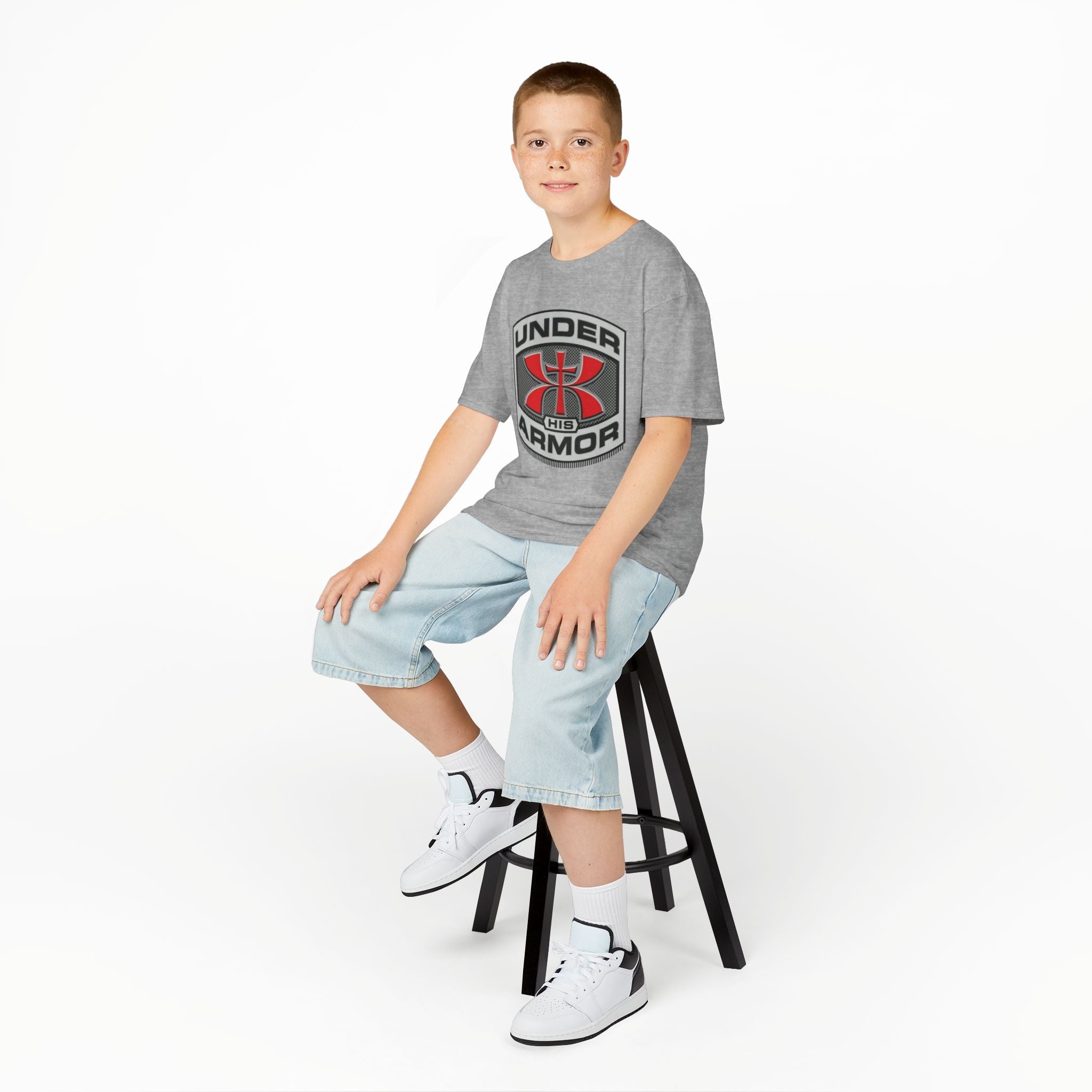 Under HIS Armor Christian T-Shirt — Faith-Inspired Under Armour Style Printify