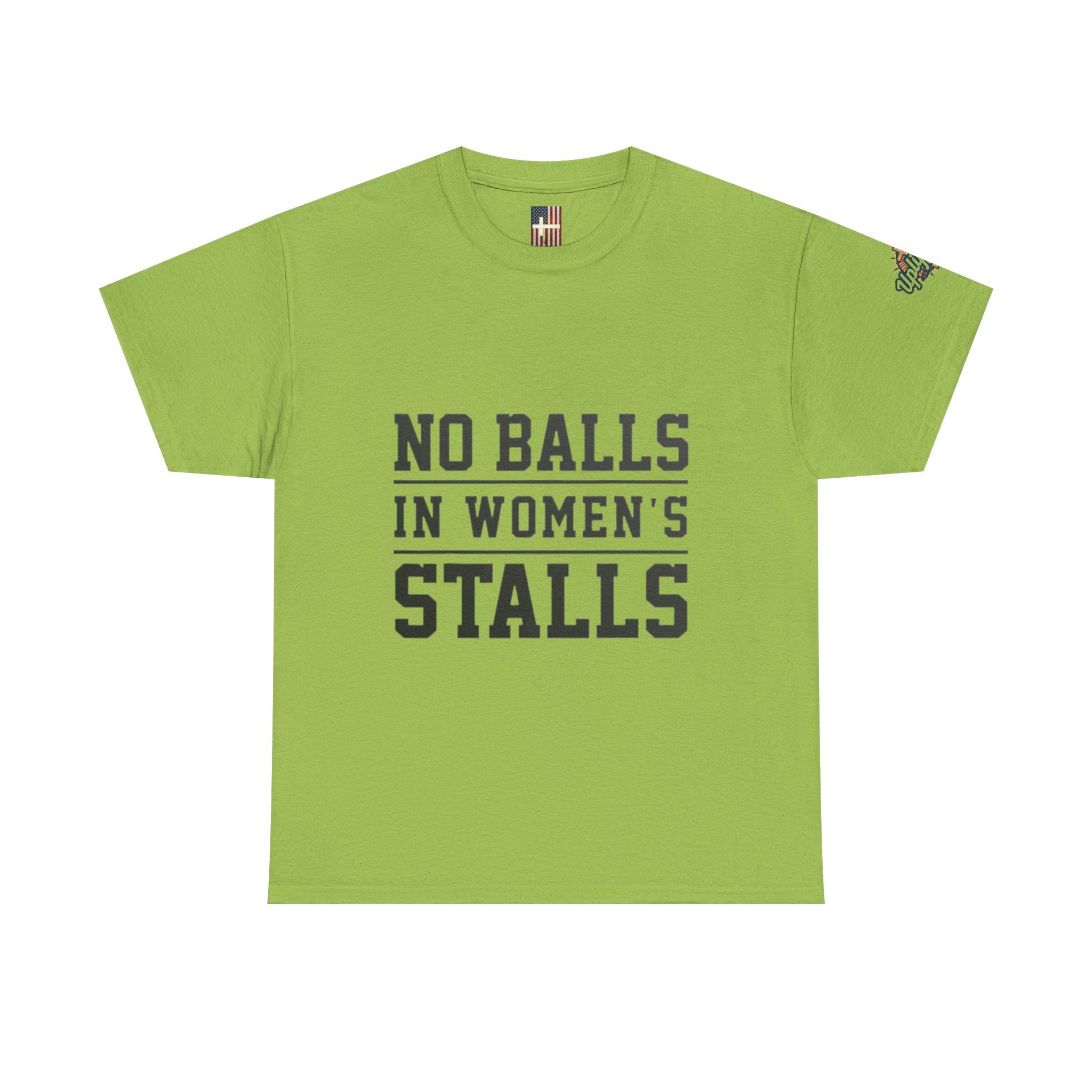 No Balls in Women's Stalls Retro Protest T-Shirt Printify