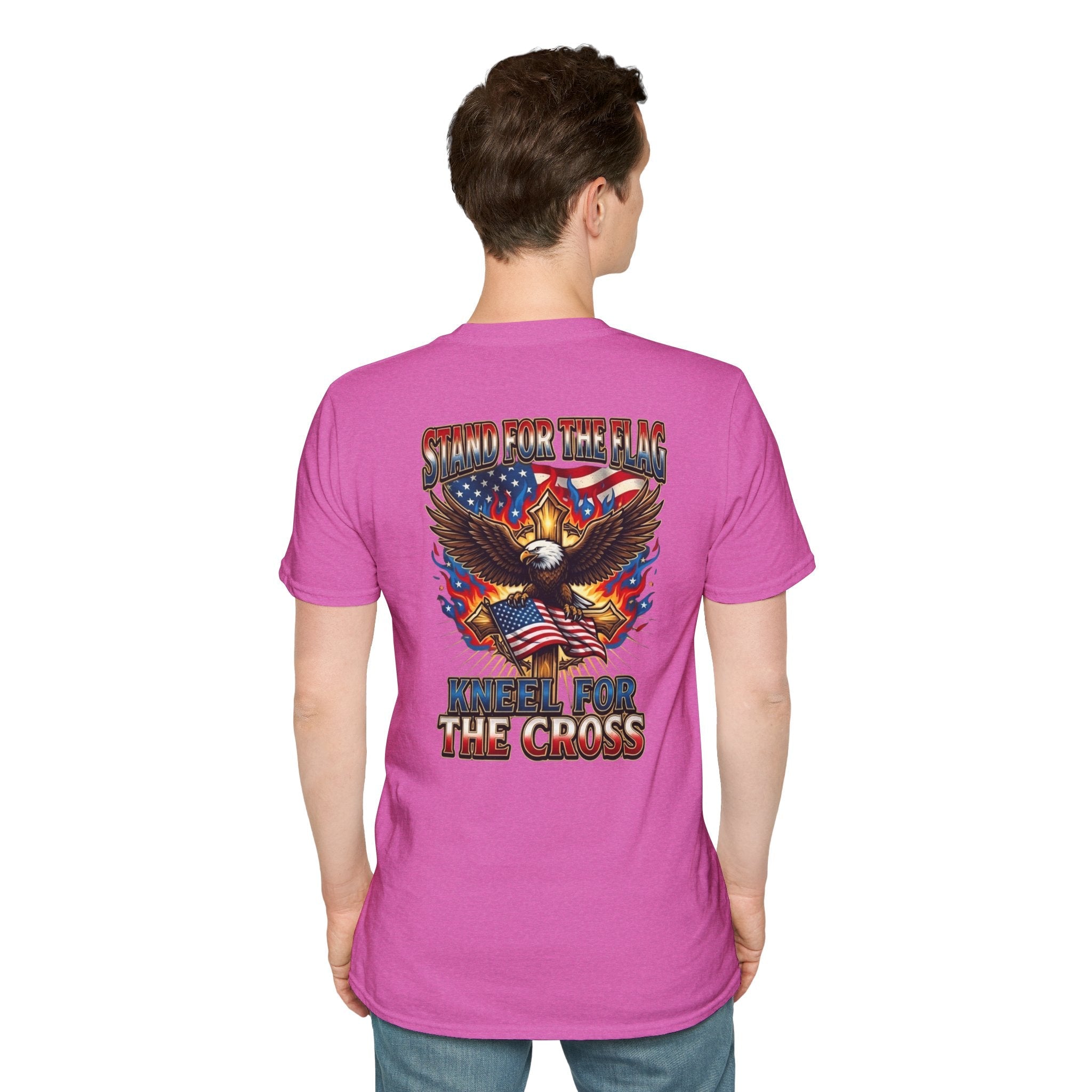Stand for the Flag Kneel for the Cross T-shirt | Patriotic Eagle T-shirt Printify