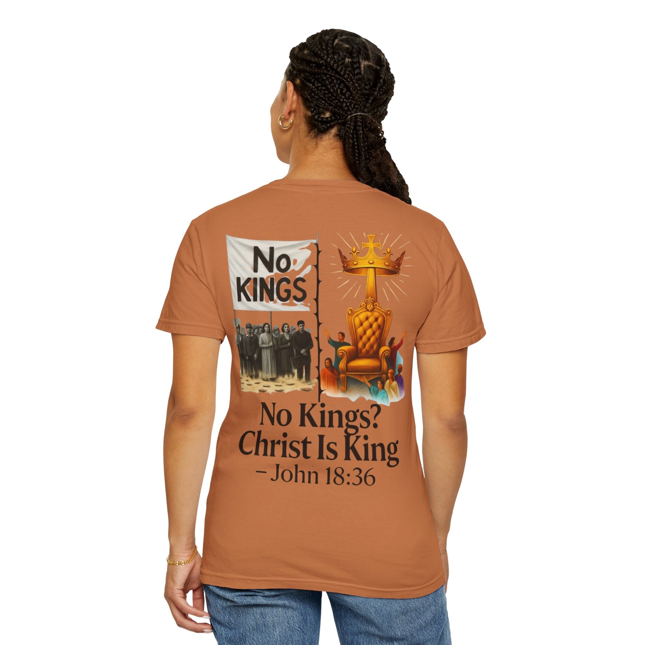 No Kings? Christ is King T-Shirt – Bold Christian Faith Tee for Devoted Believers Printify