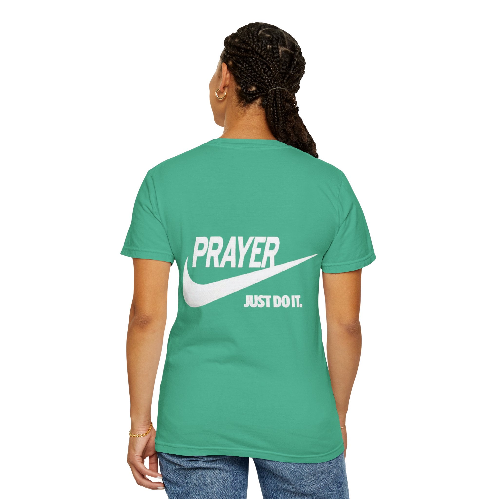 Prayer Just Do It T-shirt - Funny Christian Nike Parody T-shirt - Faith Gear Printify